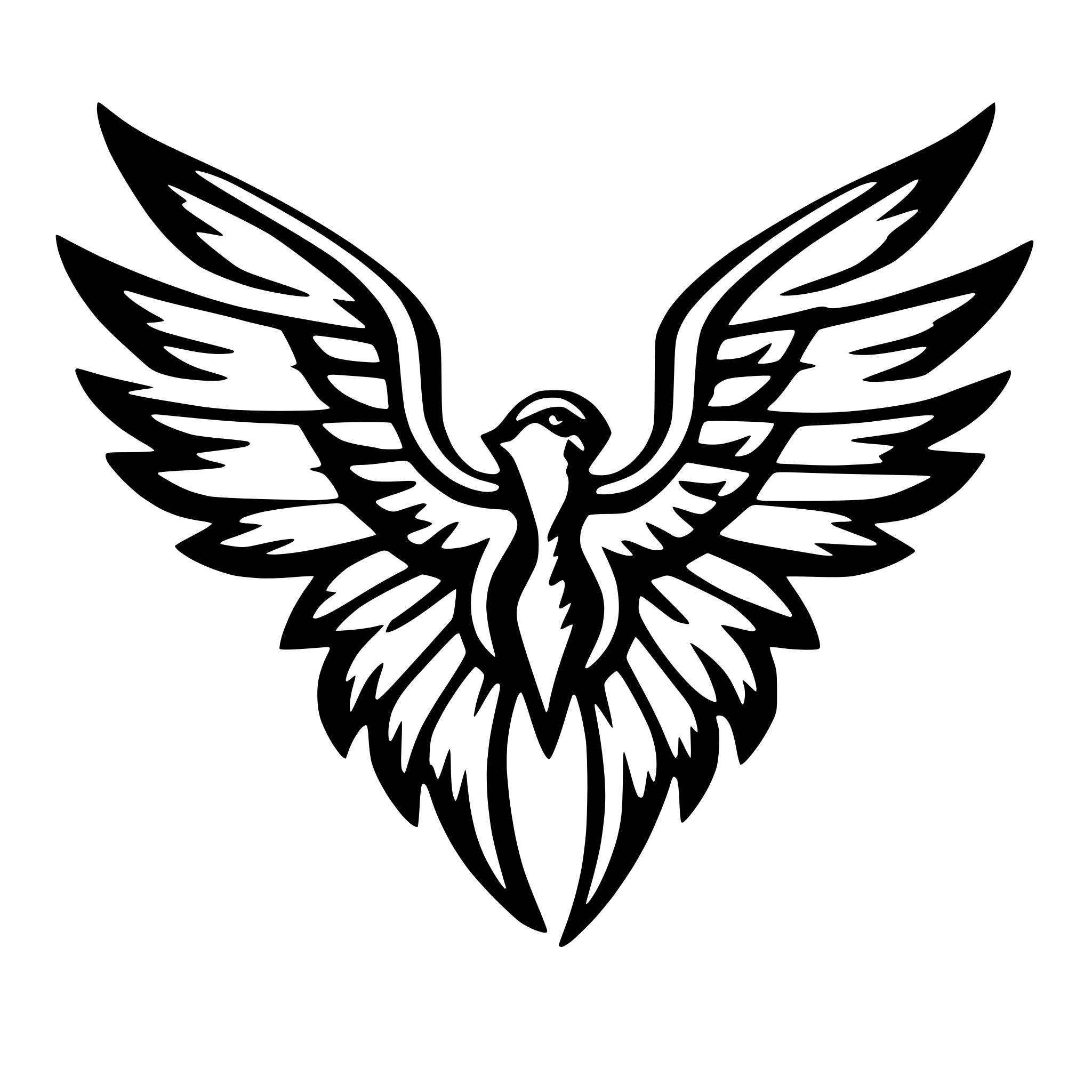 AI-generated SVG of 'symmetrical wings'