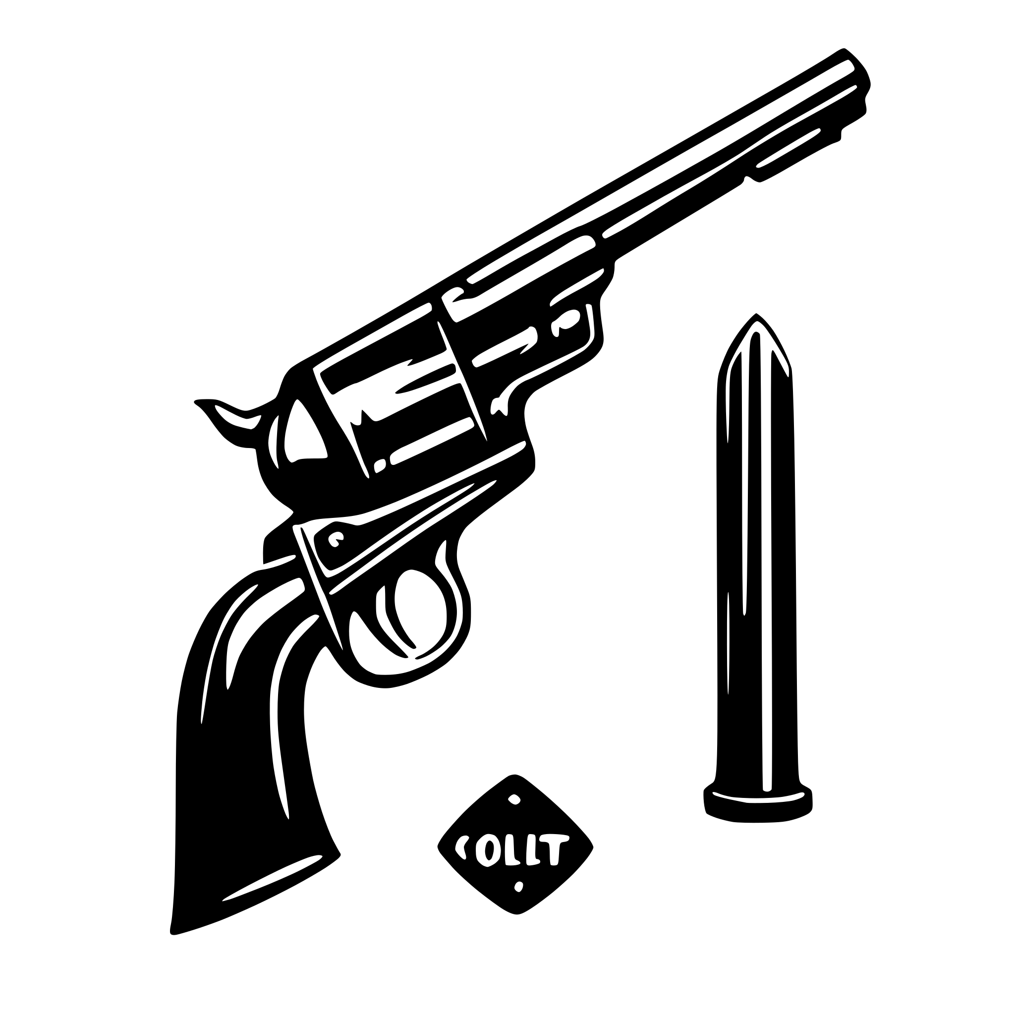 AI-generated SVG of 'Colt Single Action Army'
