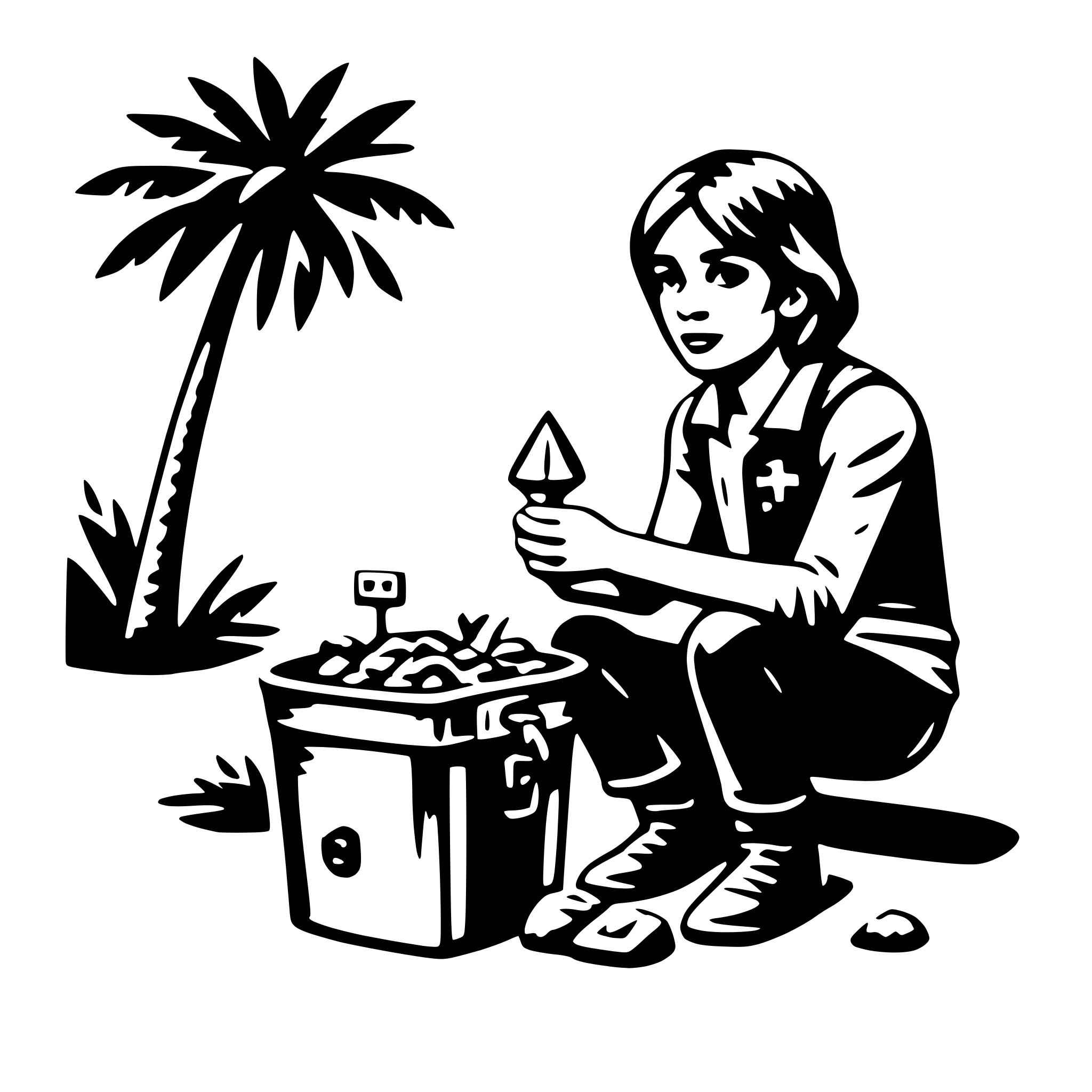 AI-generated SVG of a treasure hunt