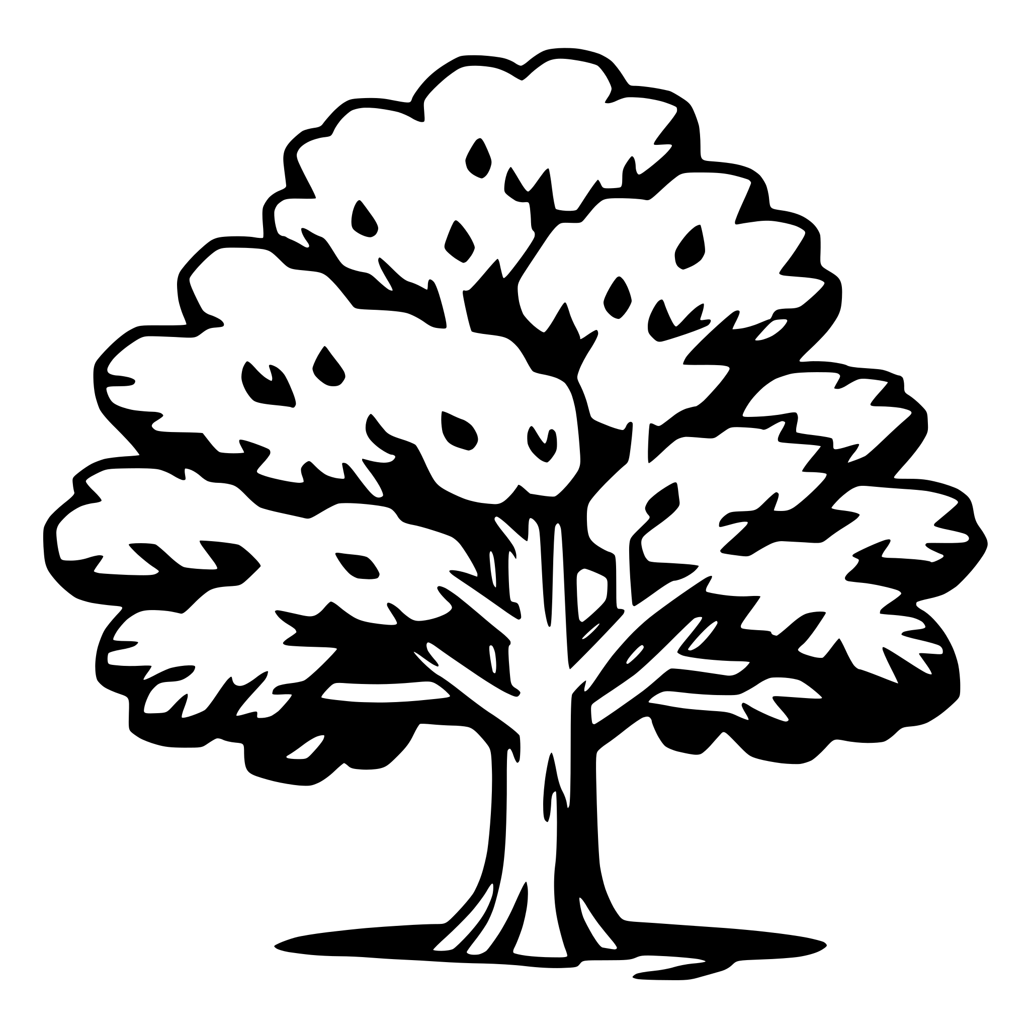 AI-generated SVG of a oak tree