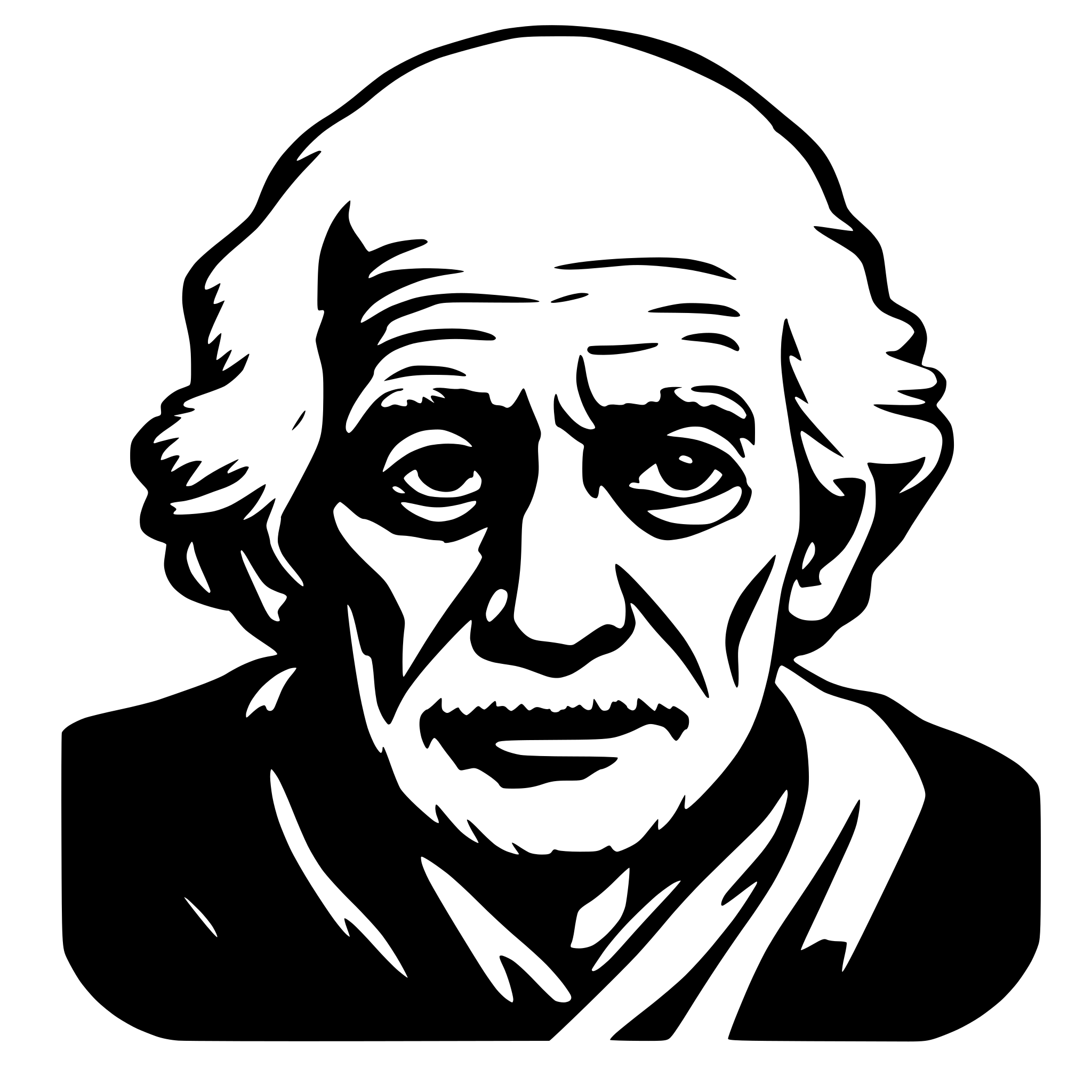 AI-generated SVG of a old man