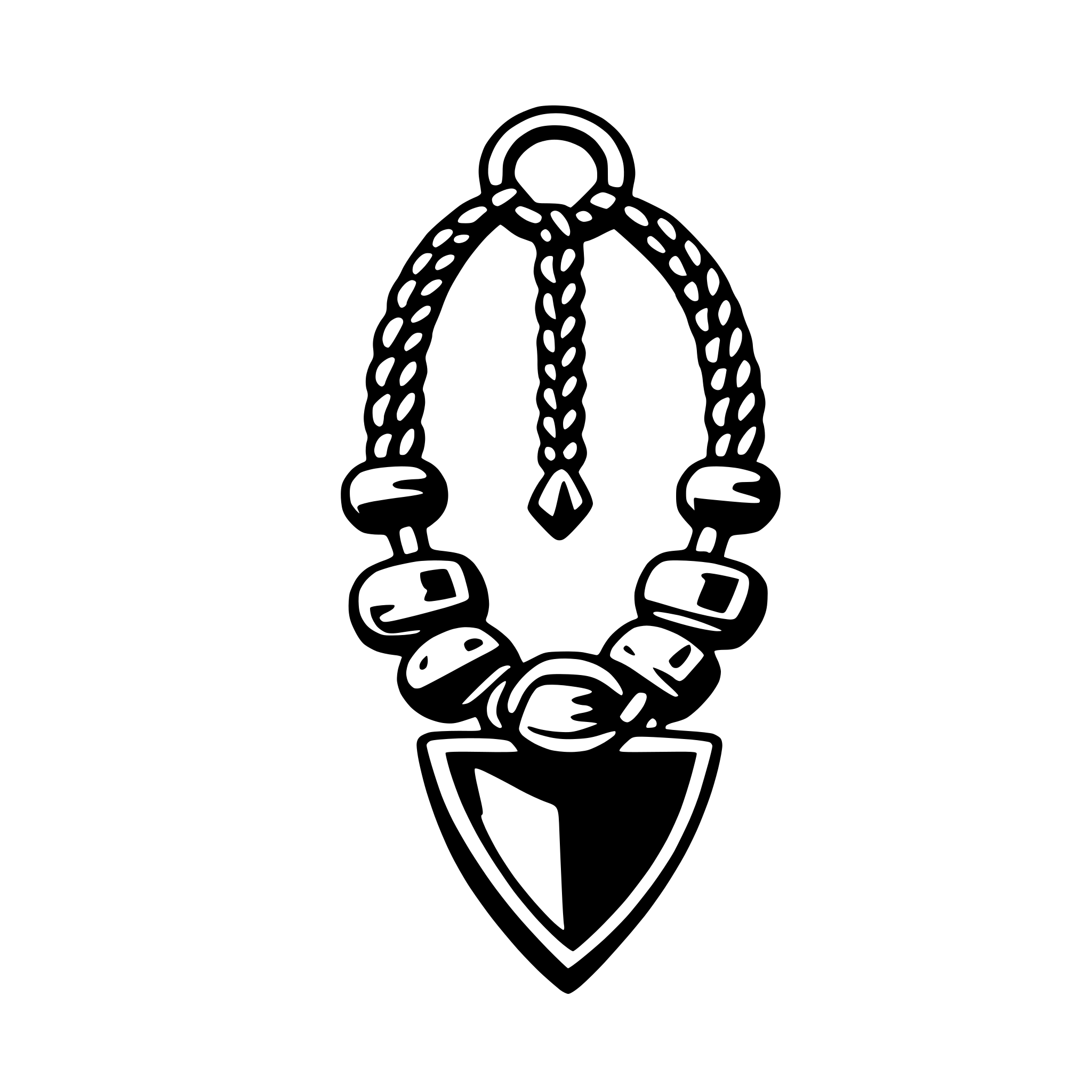AI-generated SVG of a necklace