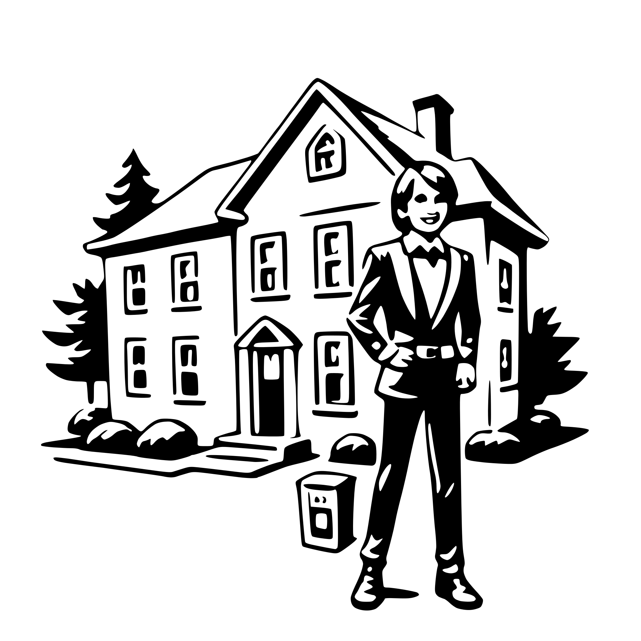 AI-generated SVG of a real estate agent