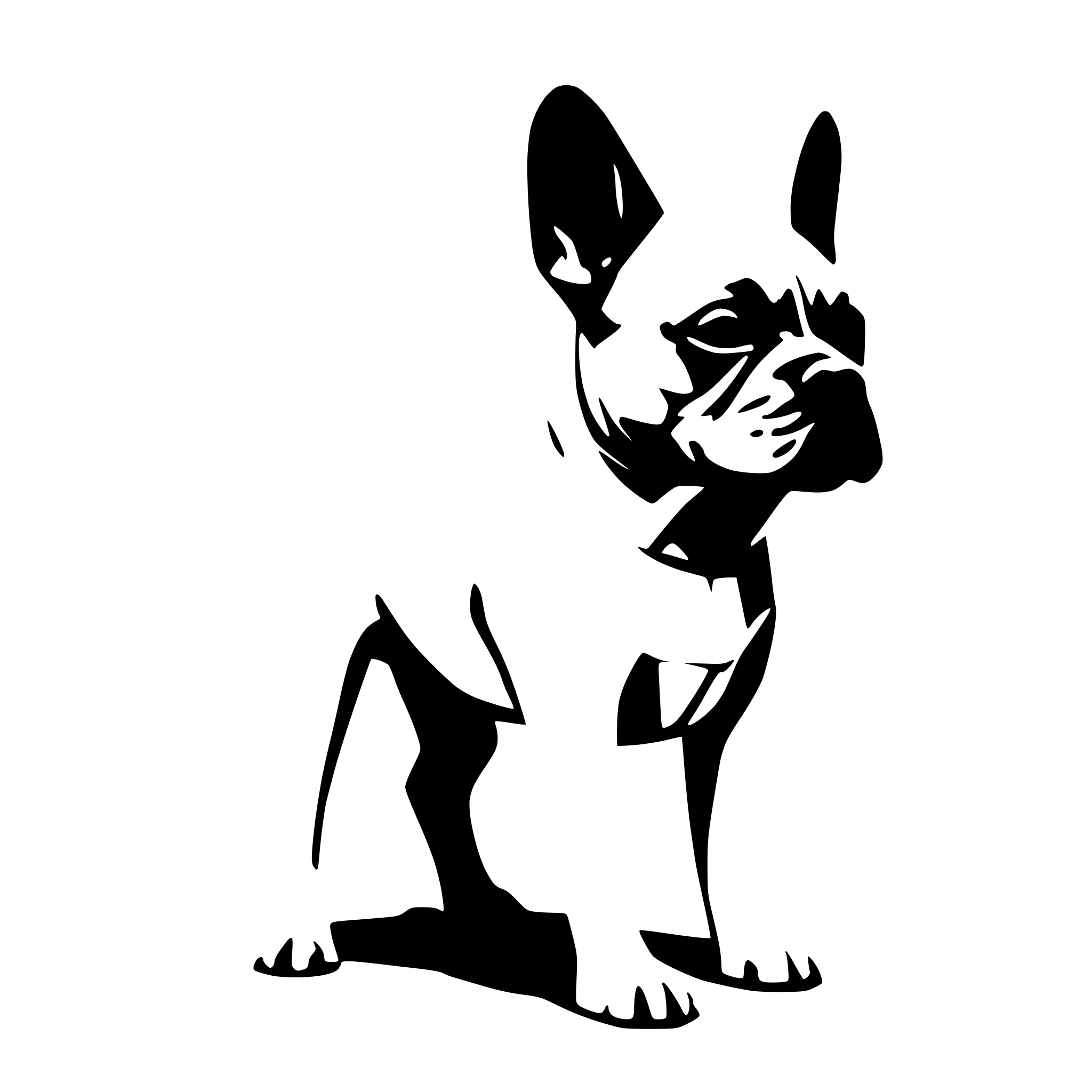 AI-generated SVG of 'French Bulldog low poly'