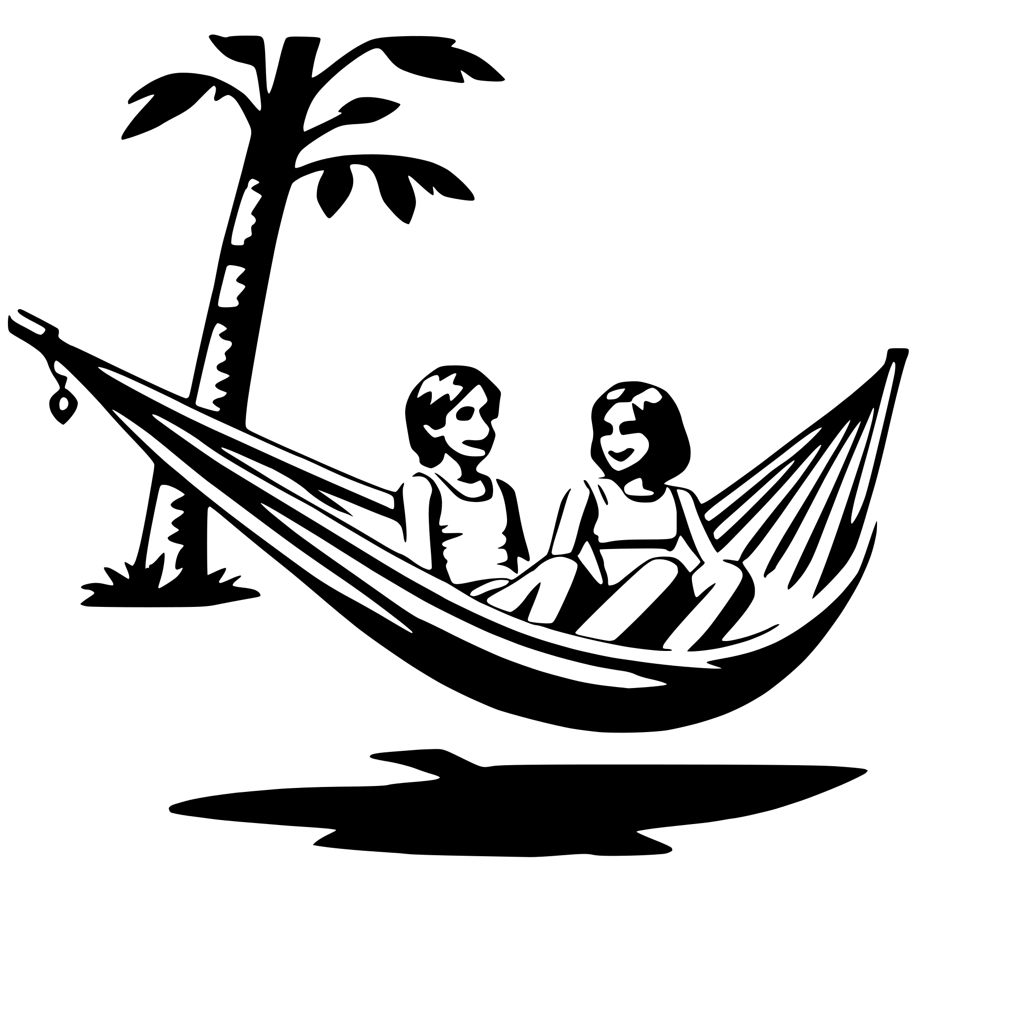 AI-generated SVG of a couples in hammock