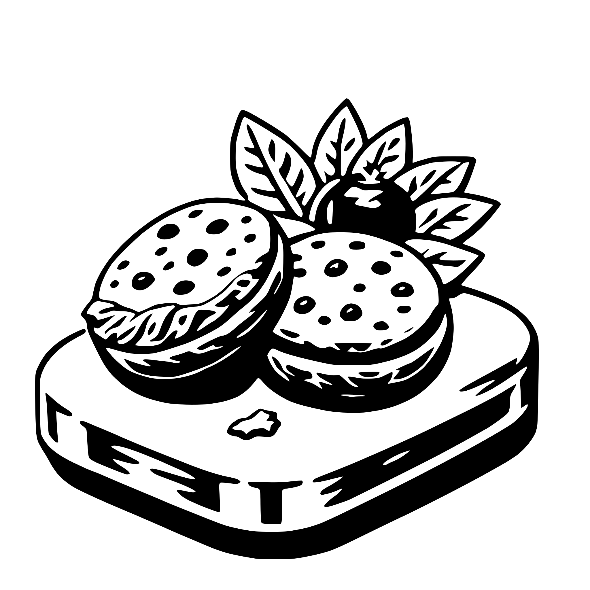 AI-generated SVG of a falafel