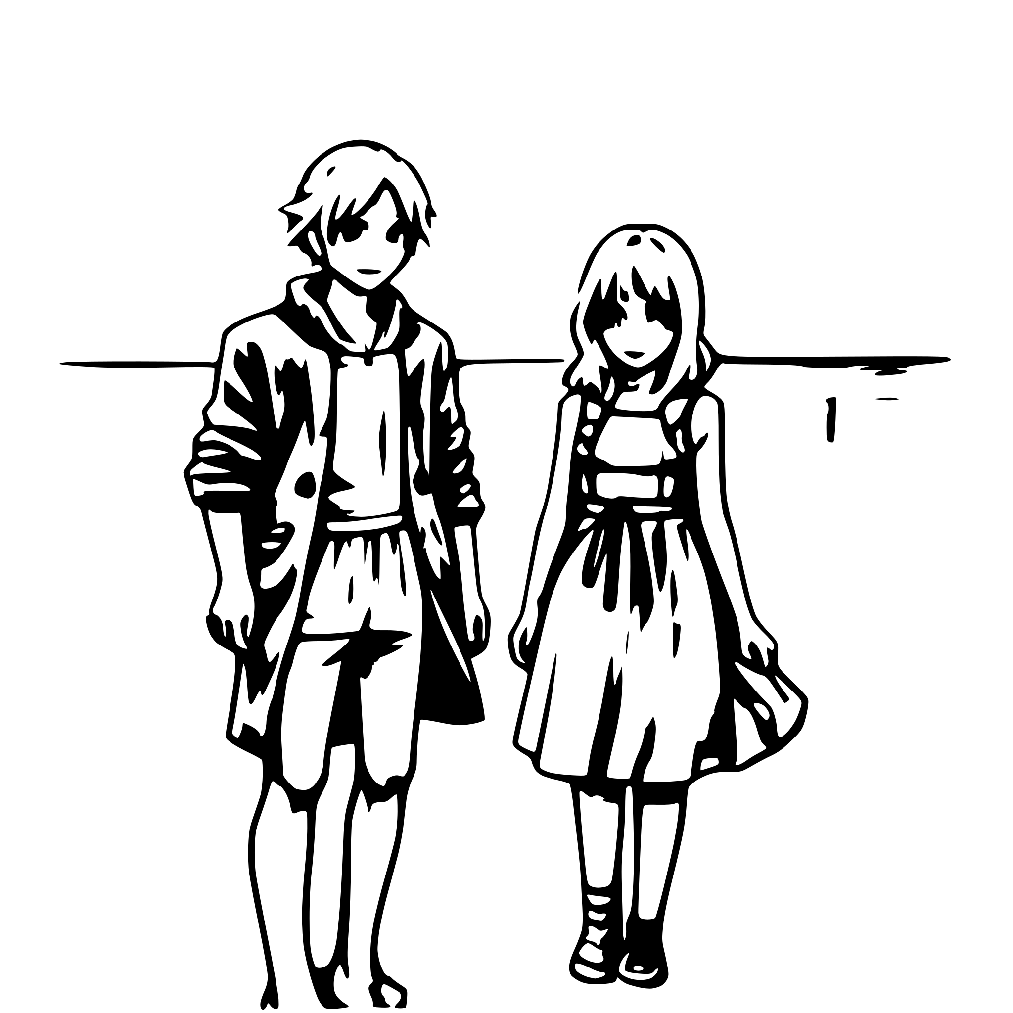 AI-generated SVG of a couple on beach