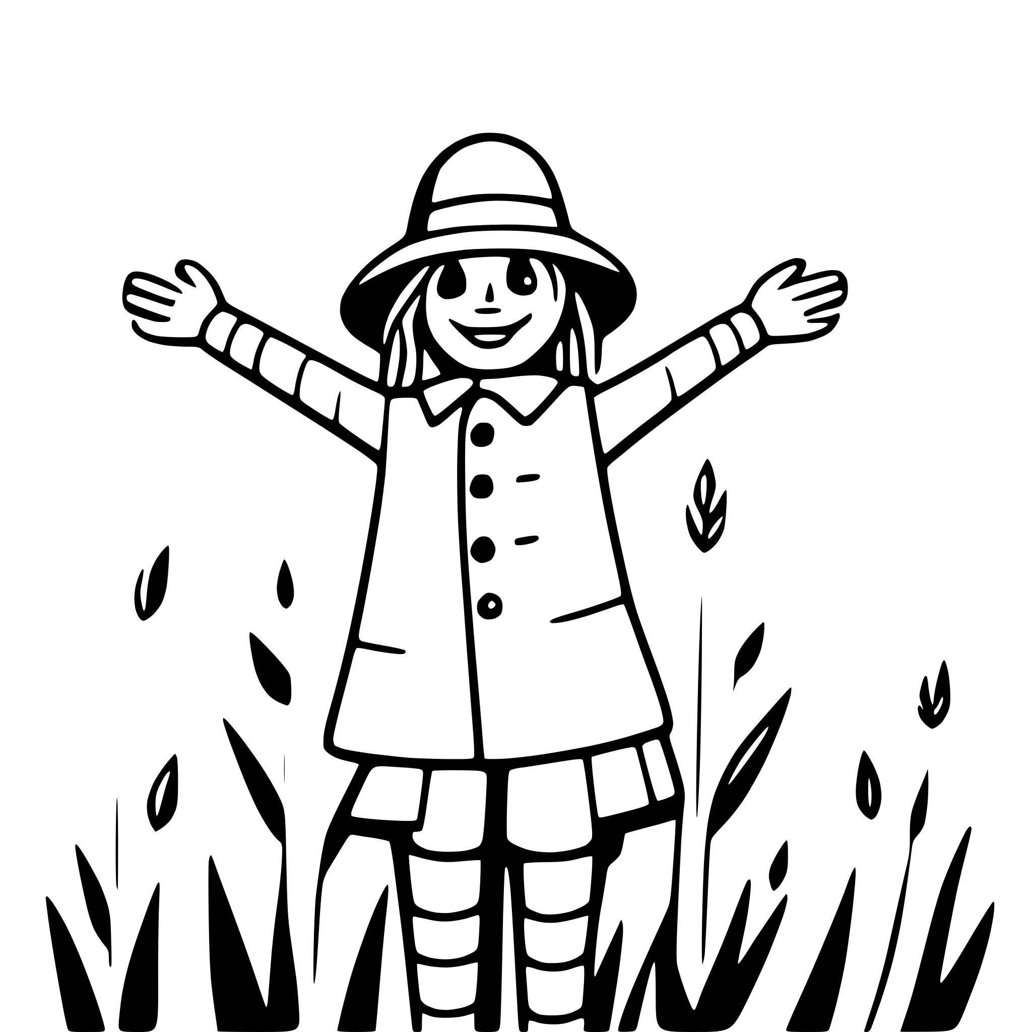 AI-generated SVG of a scarecrow in wheat field