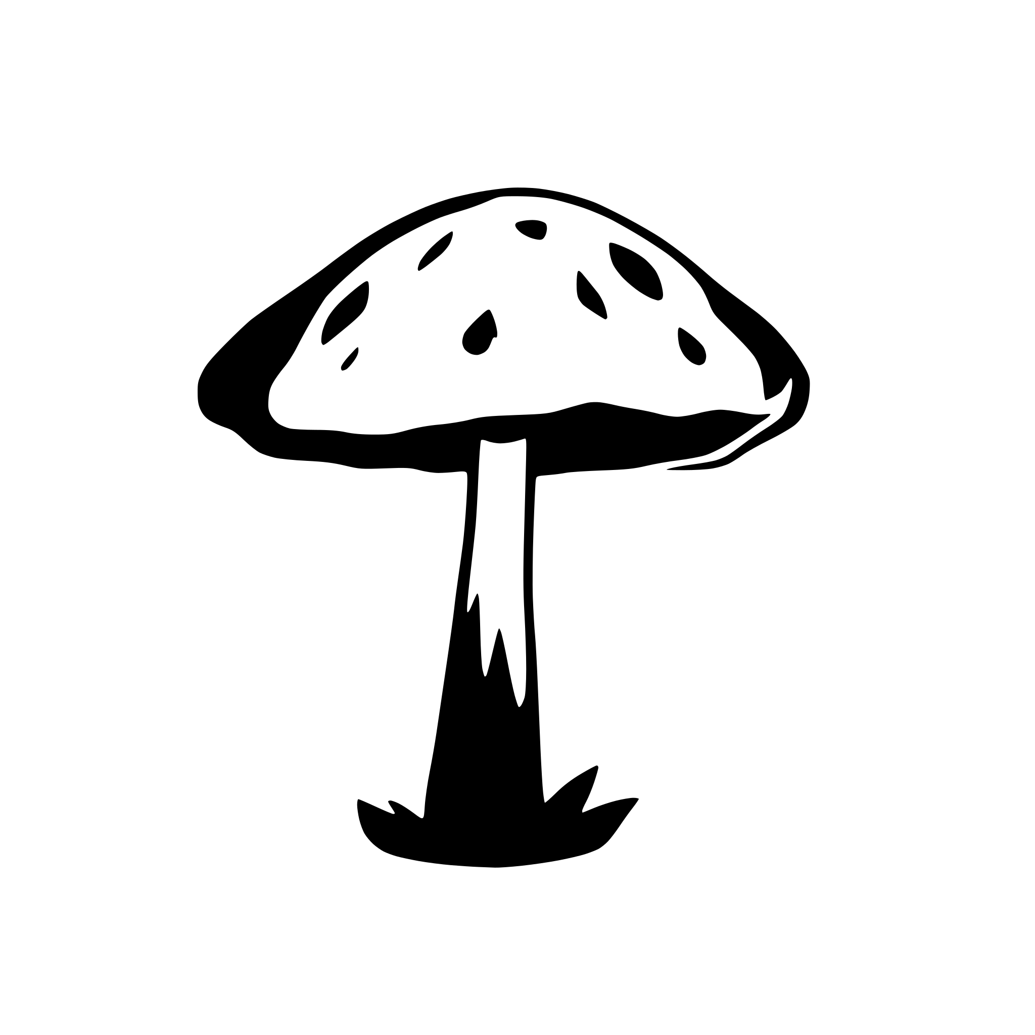 AI-generated SVG of a hawaian mushroom
