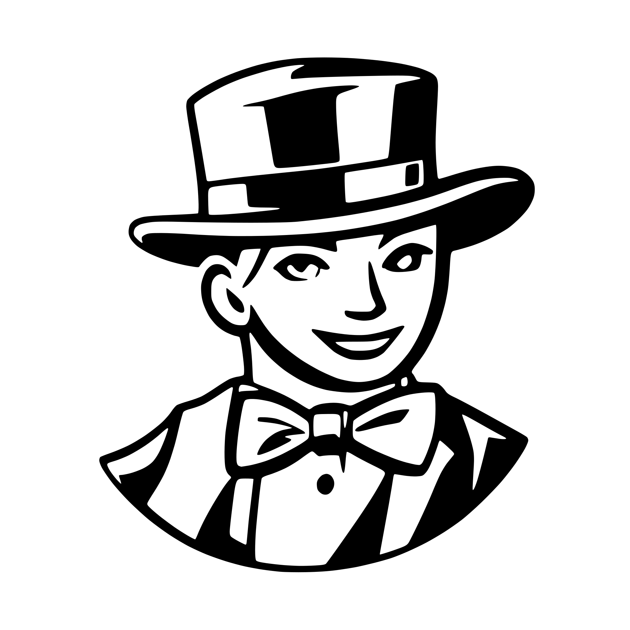 AI-generated SVG of a the hand that removes the hat and bow tie