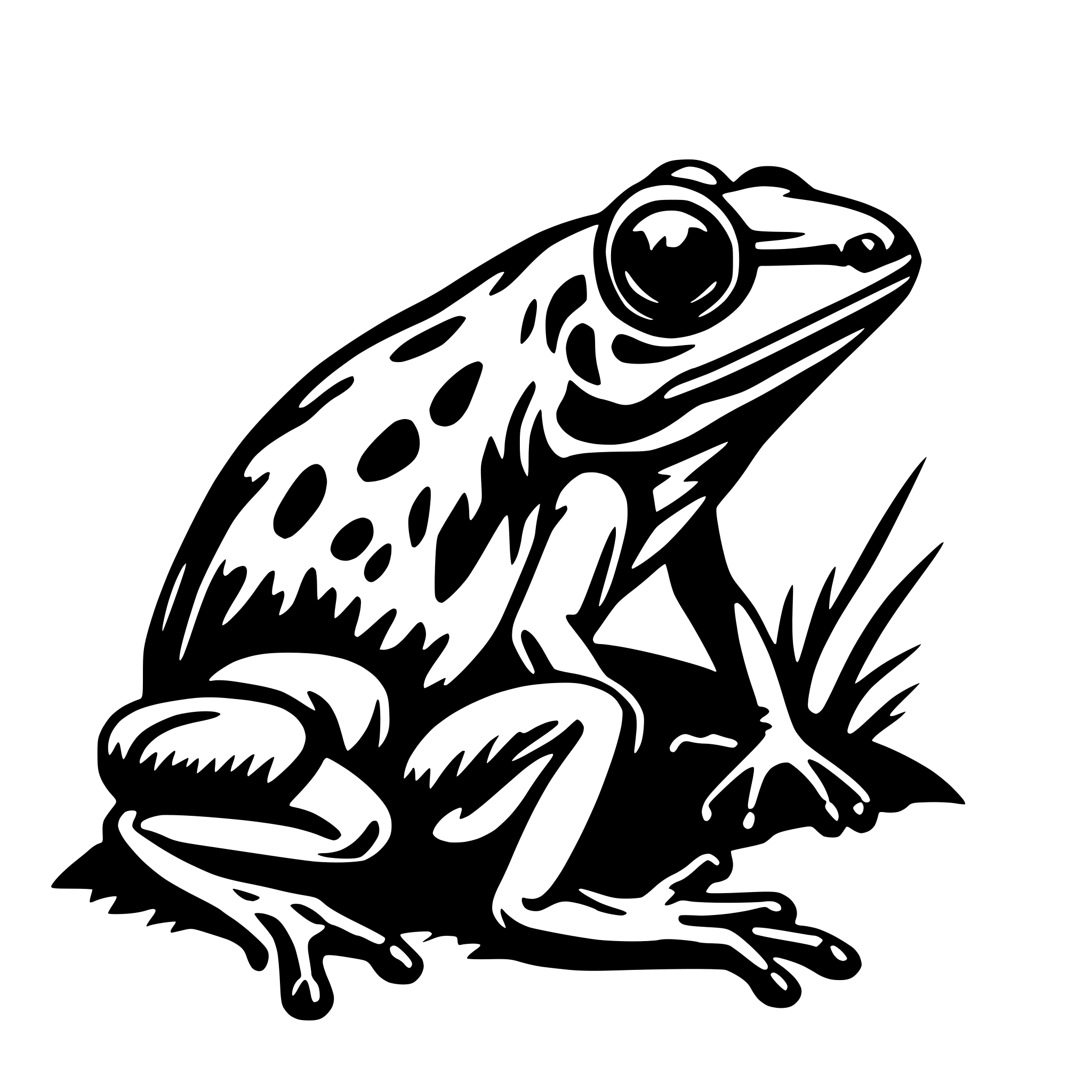 AI-generated SVG of 'poison dart frog'
