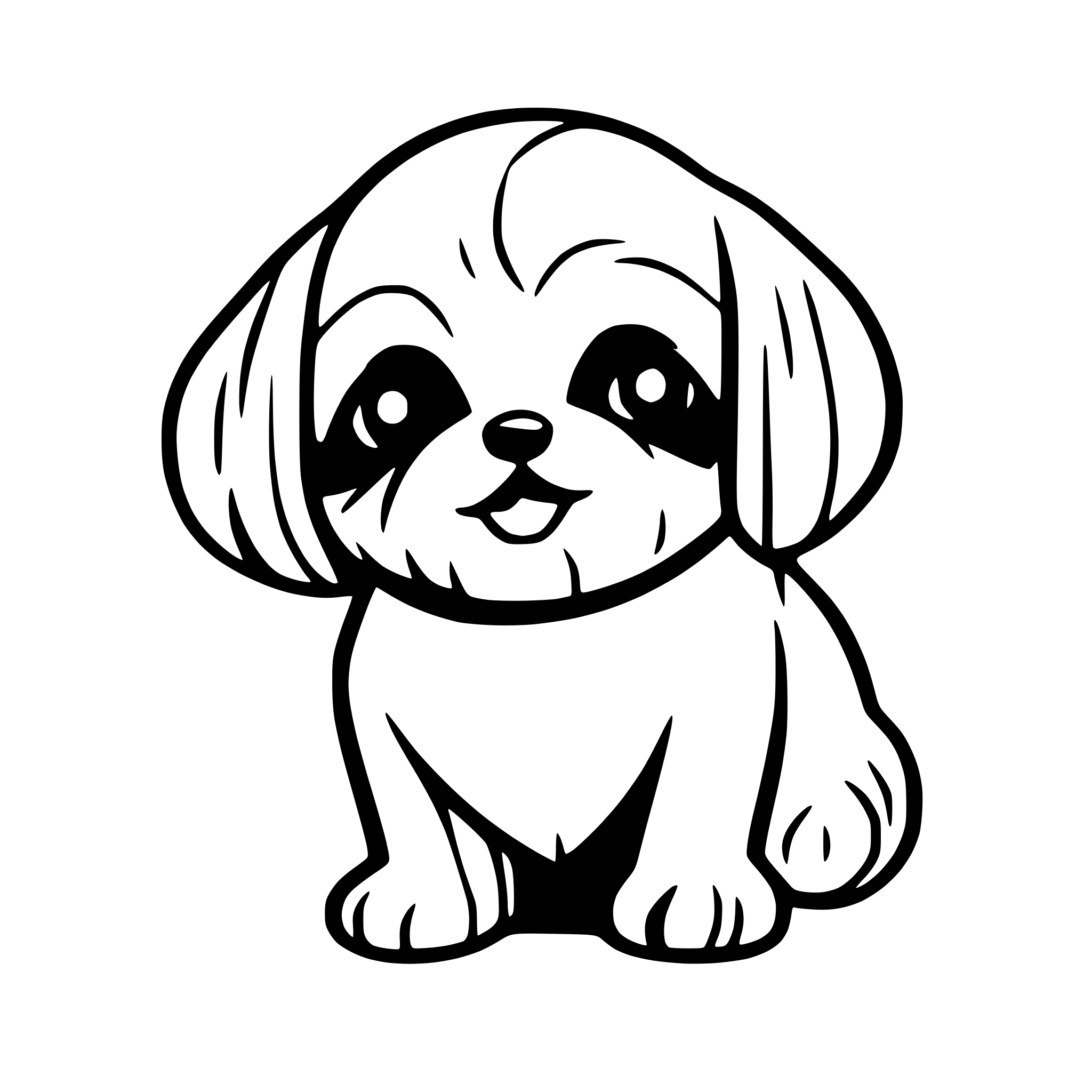 AI-generated SVG of 'shih tzu sweet face'
