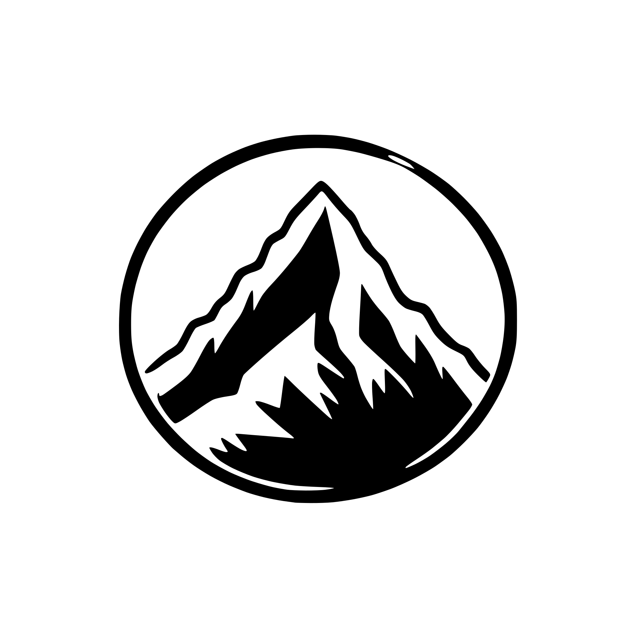 AI-generated SVG of 'Mountain with show'
