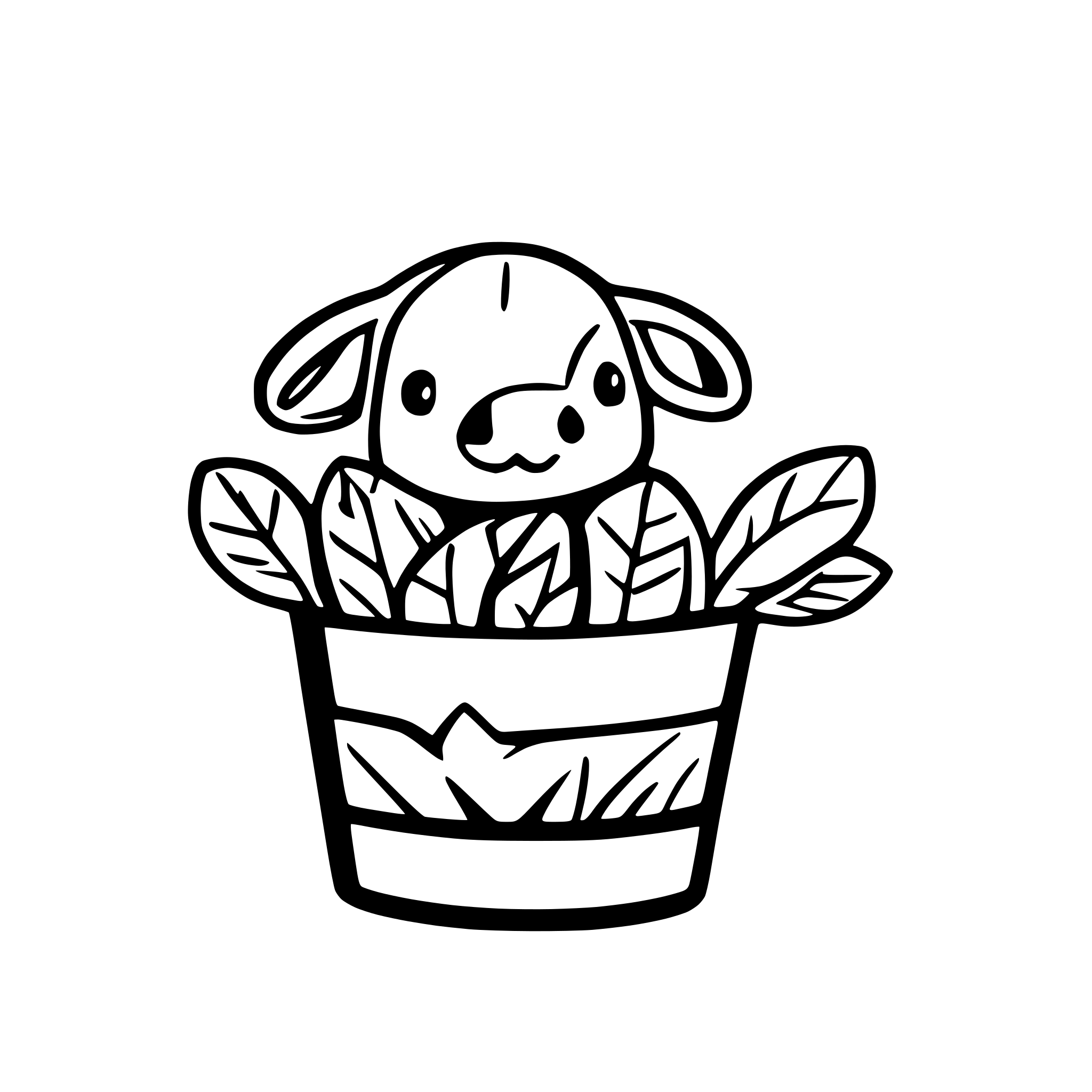 AI-generated SVG of a Vegetarian animal friendly vegan