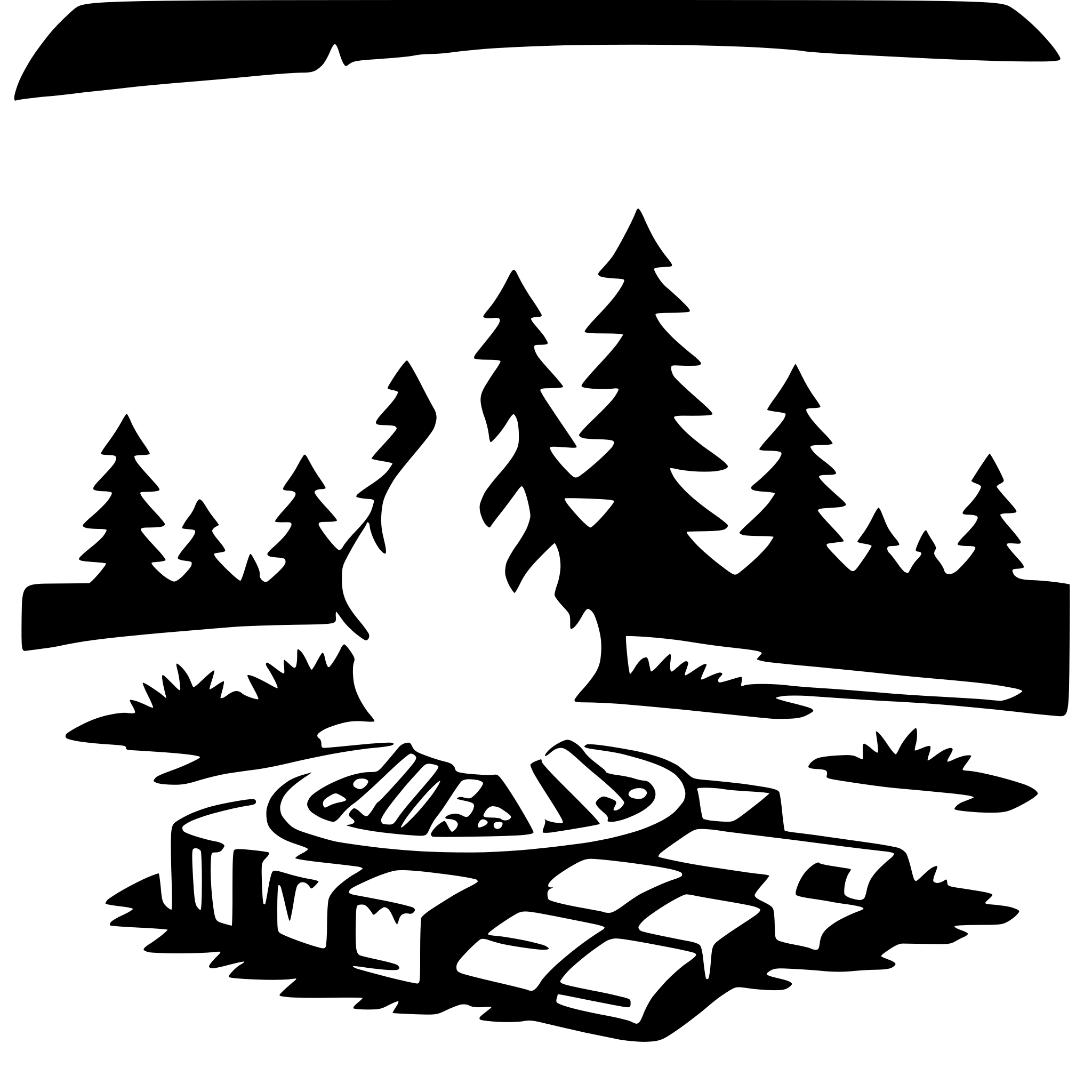 AI-generated SVG of a campfire under stars