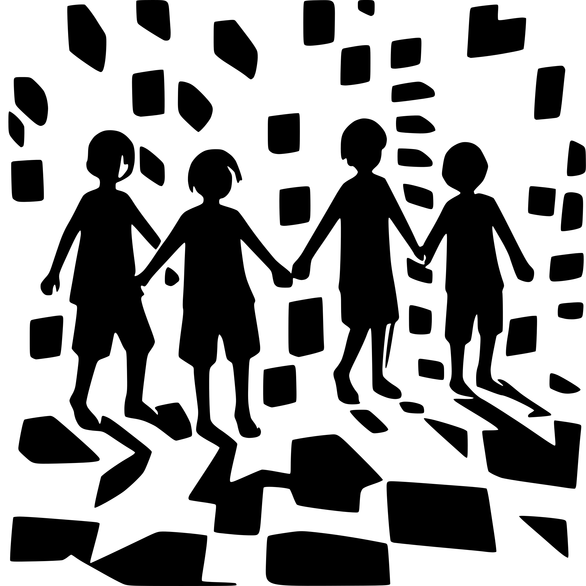AI-generated SVG of a boys forming a line and holding hands