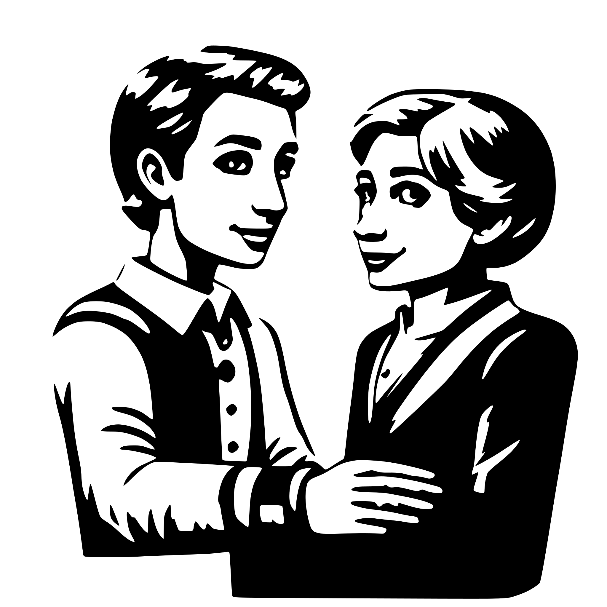 AI-generated SVG of 'polite person'