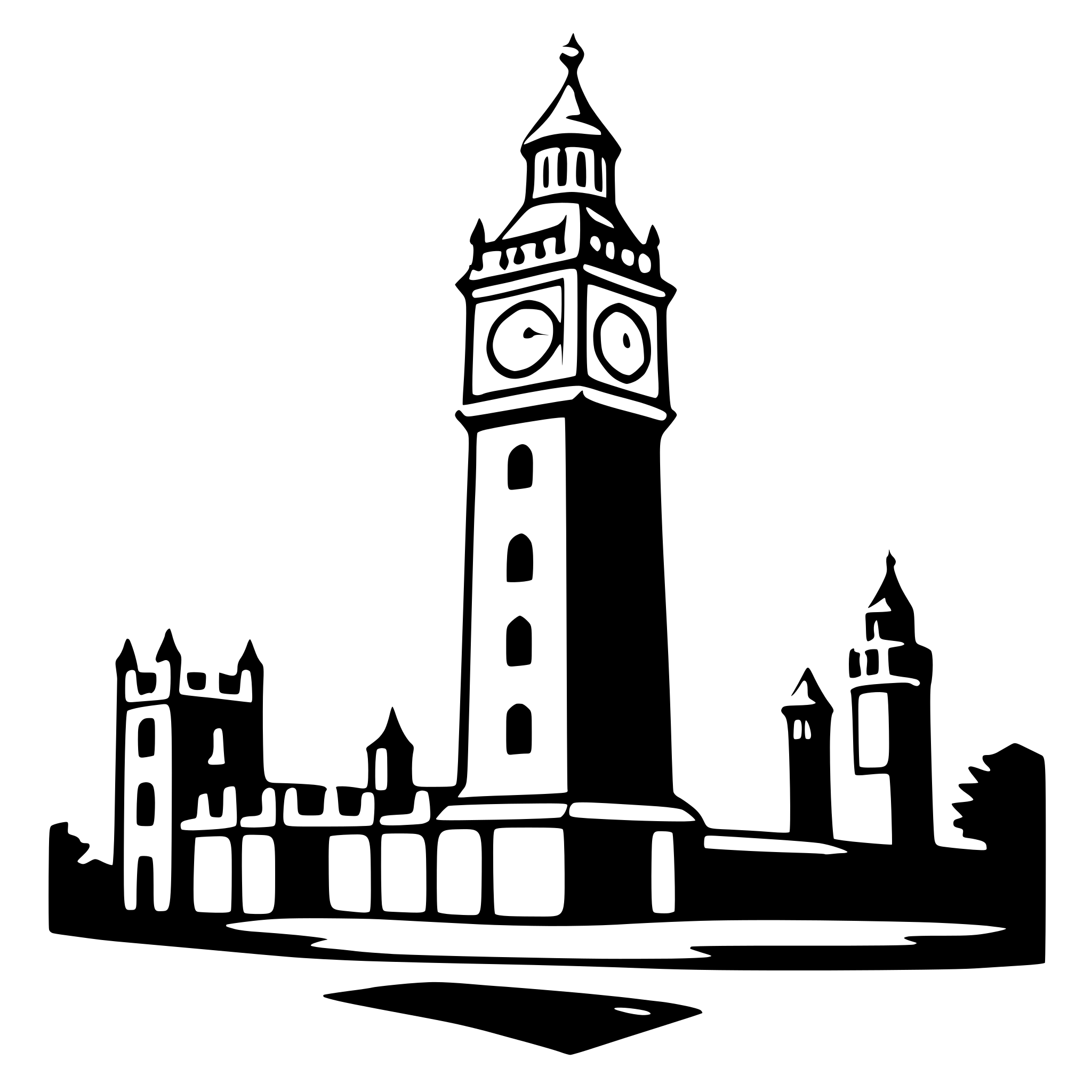 AI-generated SVG of a big ben