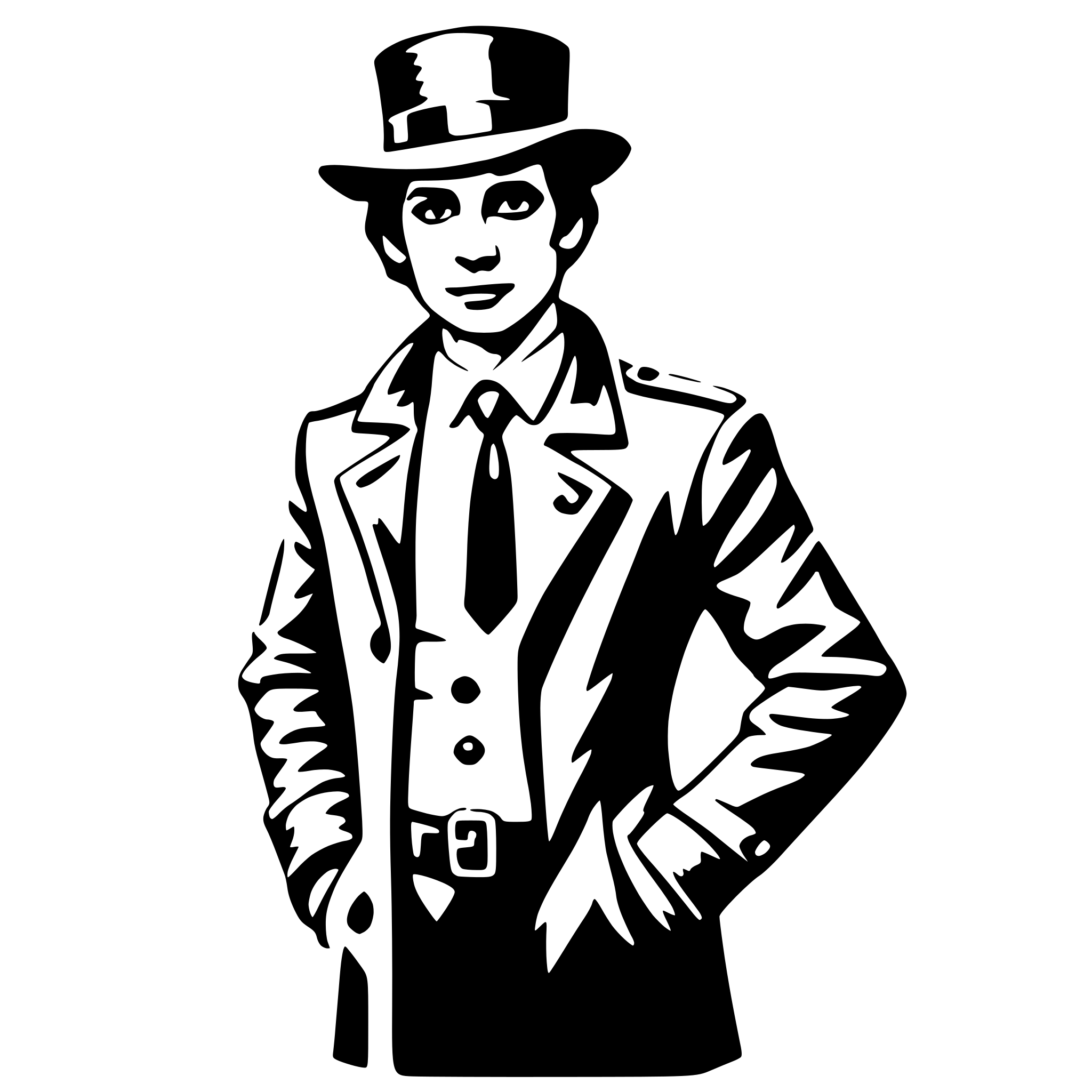 AI-generated SVG of a detective