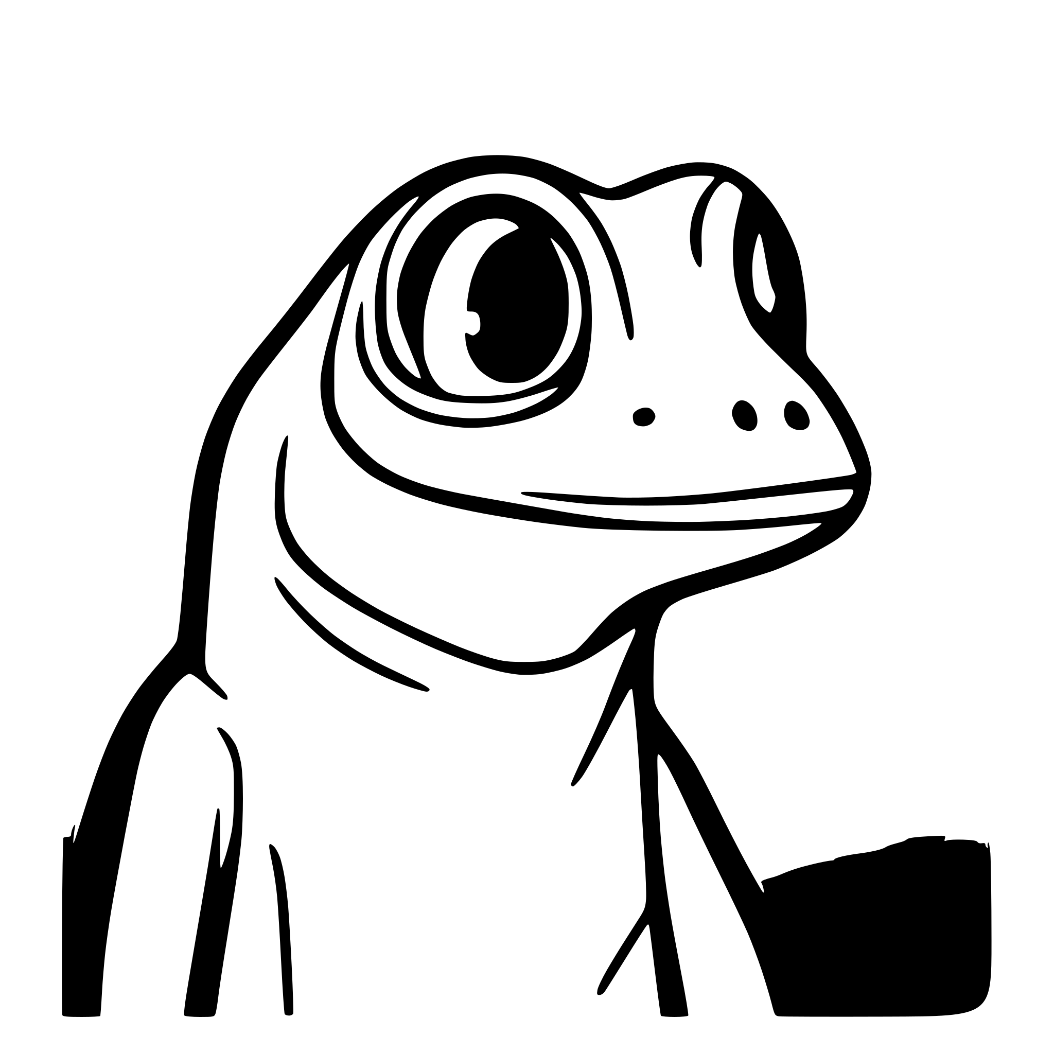 AI-generated SVG of a forward profile of a frog