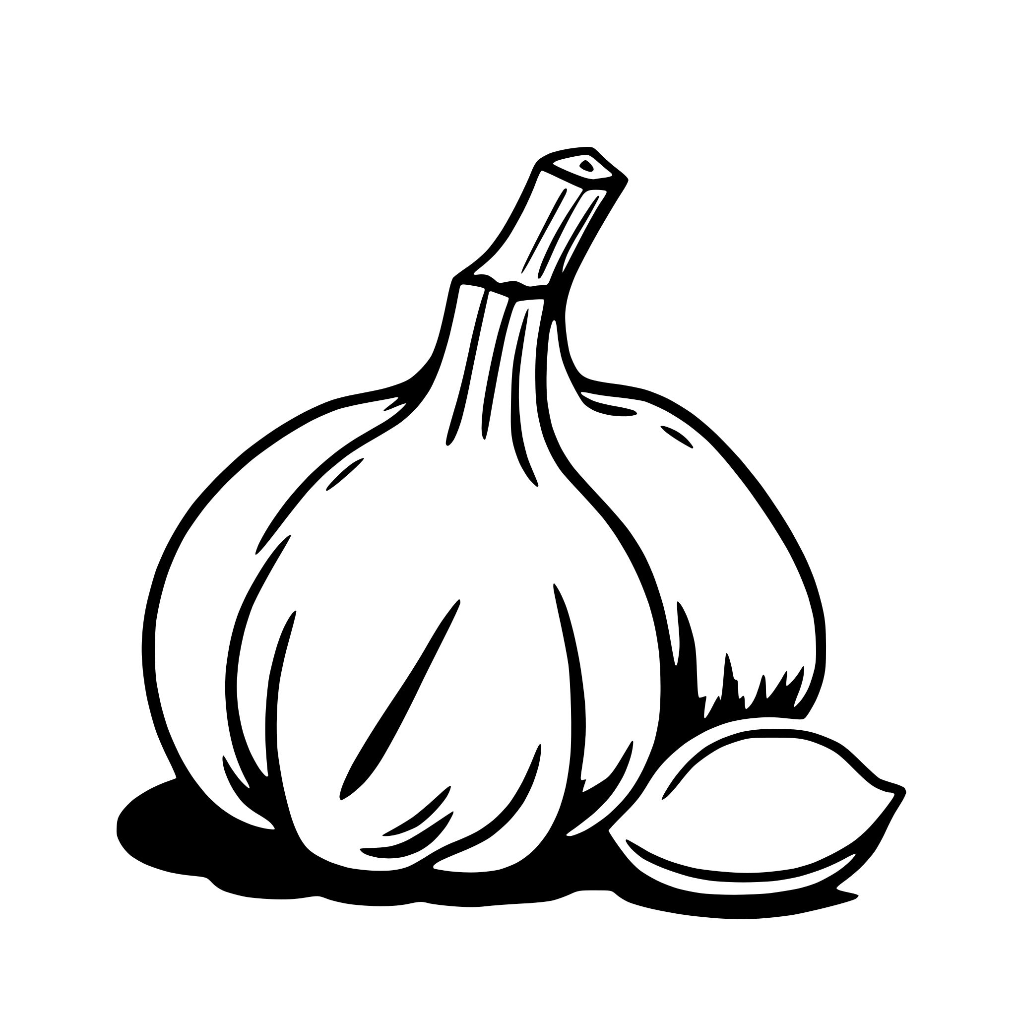 AI-generated SVG of 'garlic'