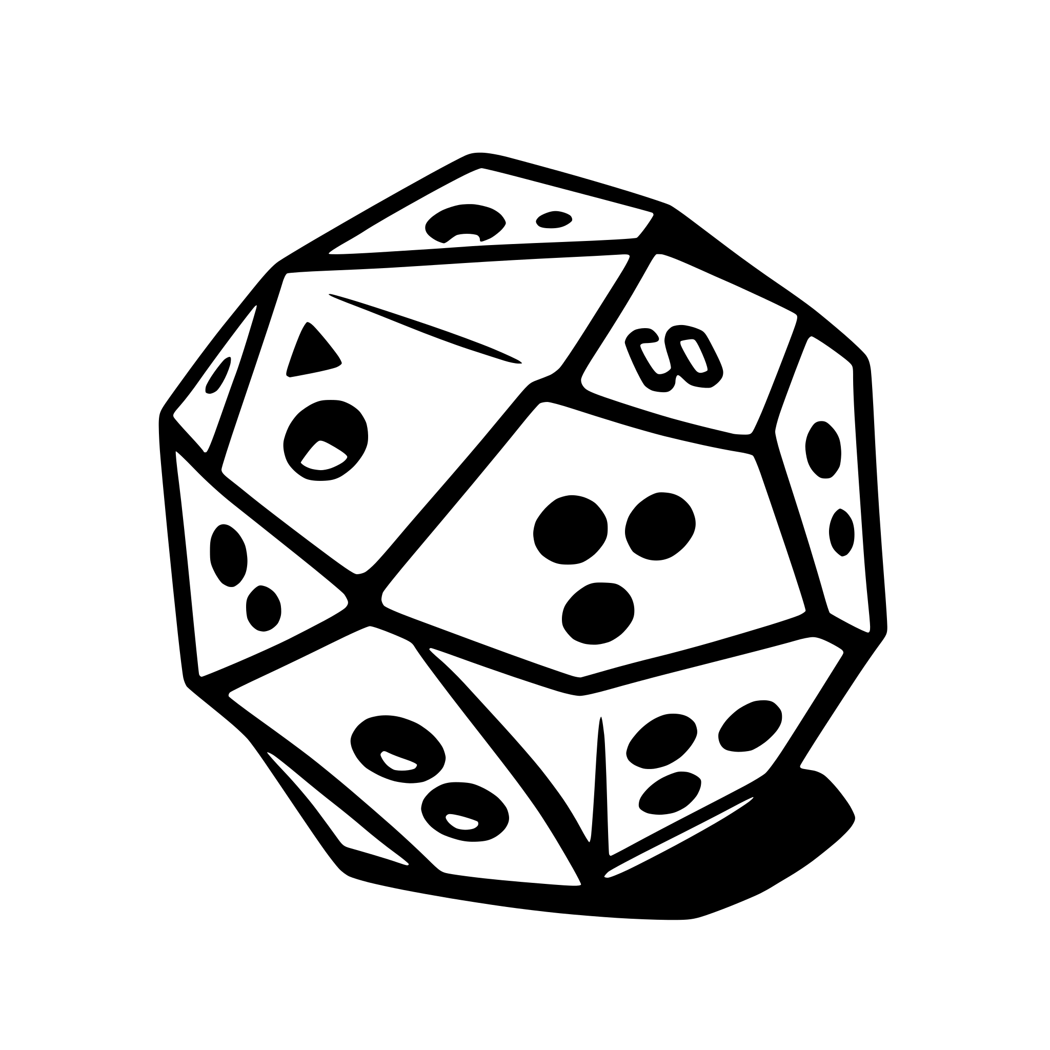 AI-generated SVG of 'd20 dice outline svg'