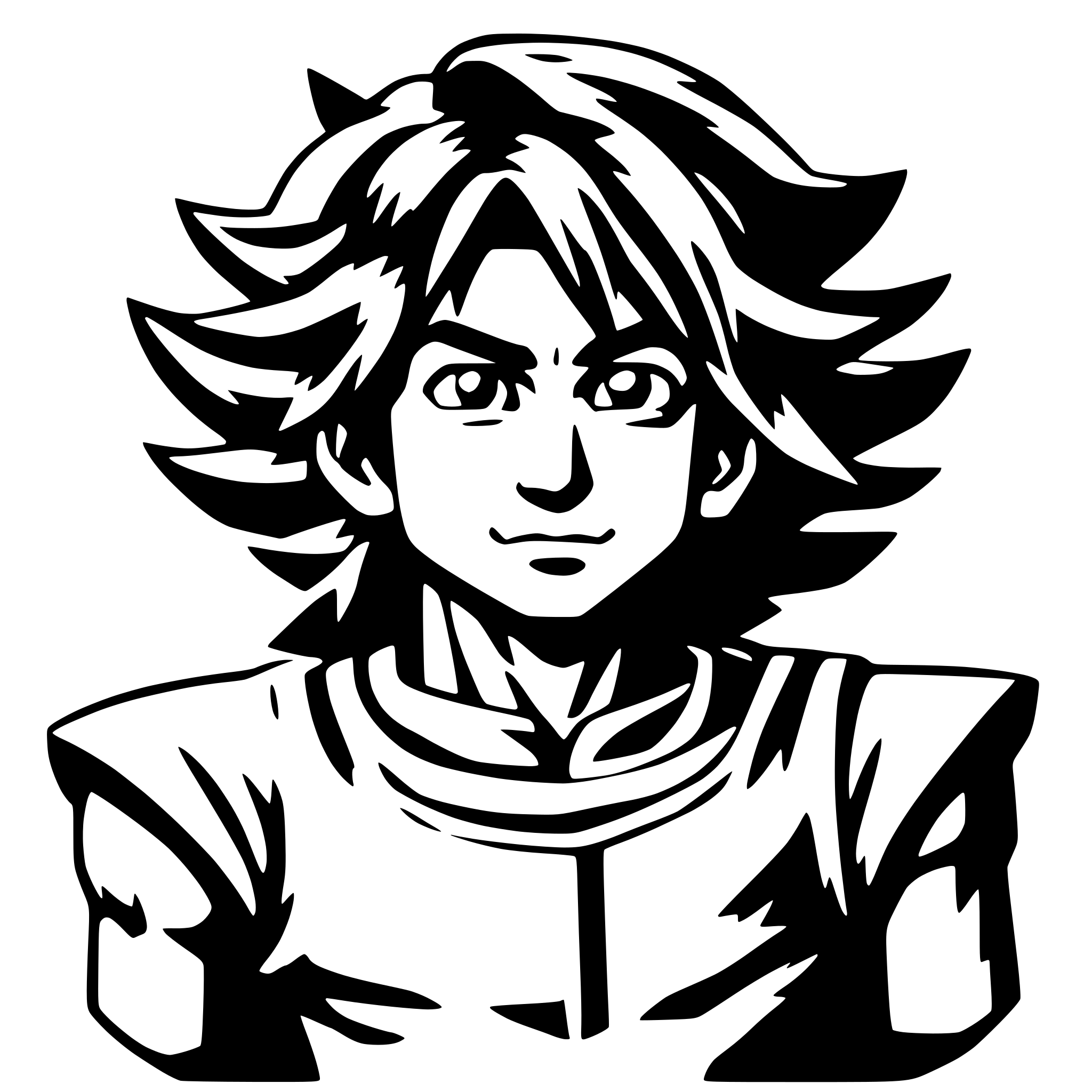 AI-generated SVG of 'goku'