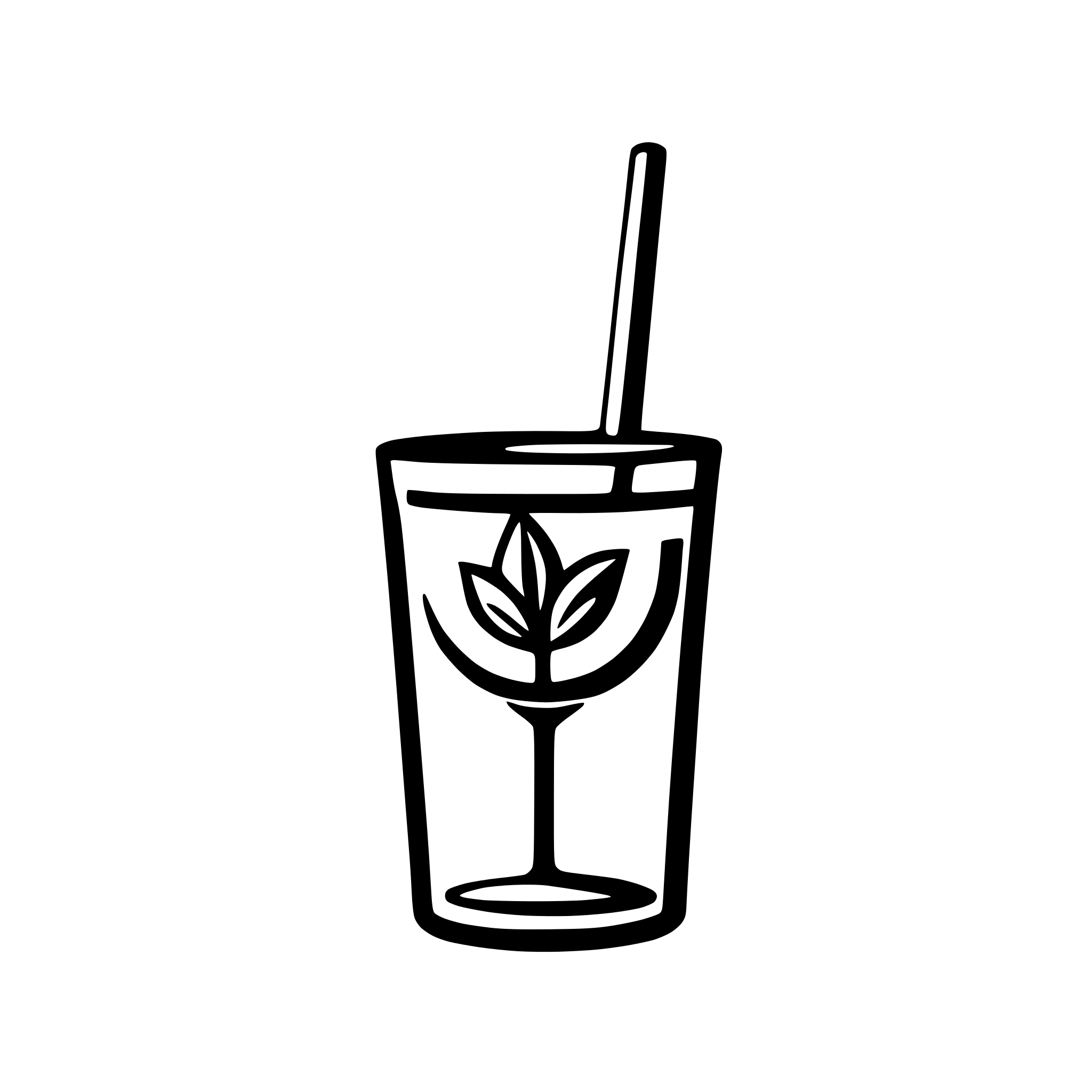 AI-generated SVG of a a glass of water with a straw