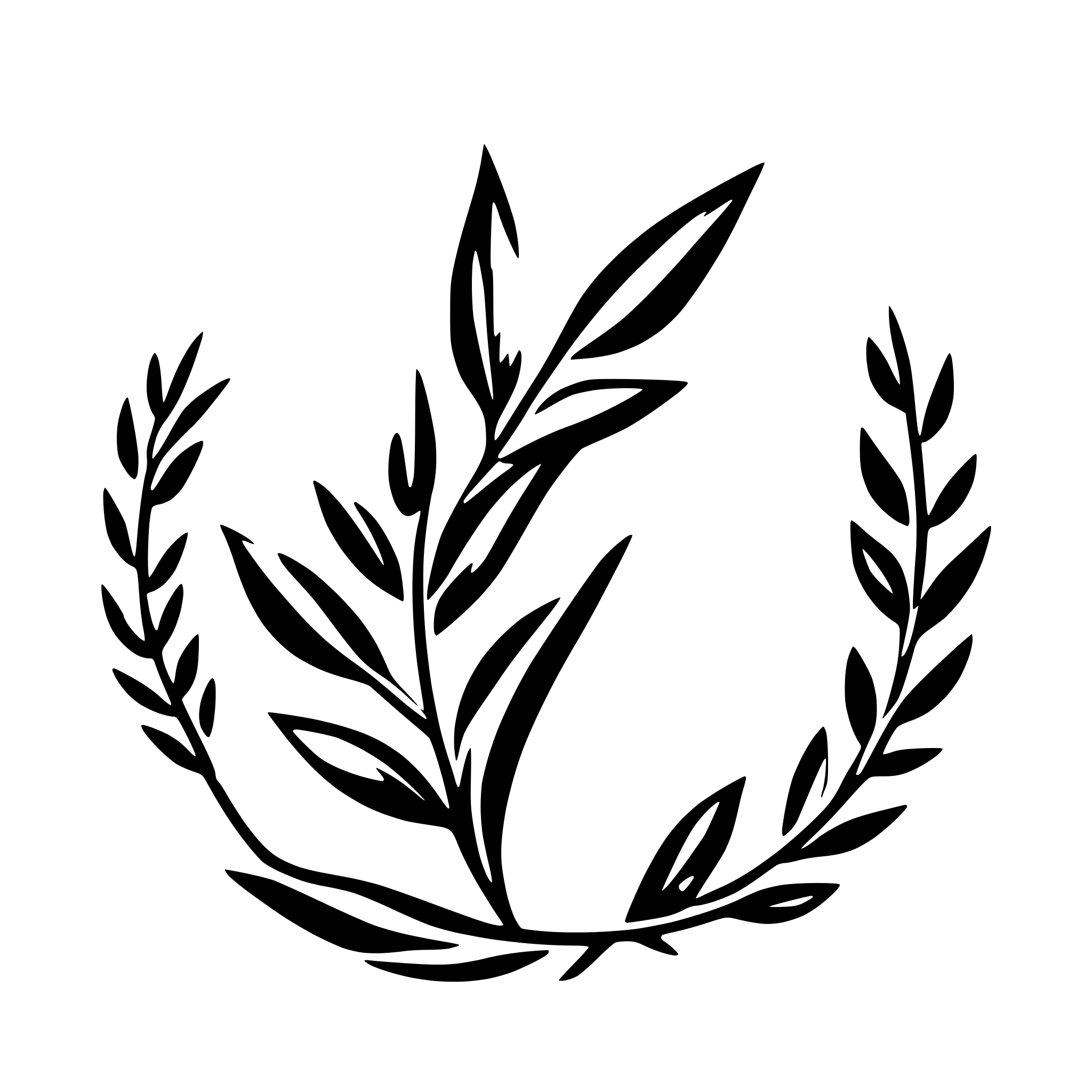 AI-generated SVG of a Capital cursive letter with olive branches around it AI-generated SVG of a Capital cursive letter with olive branches around it