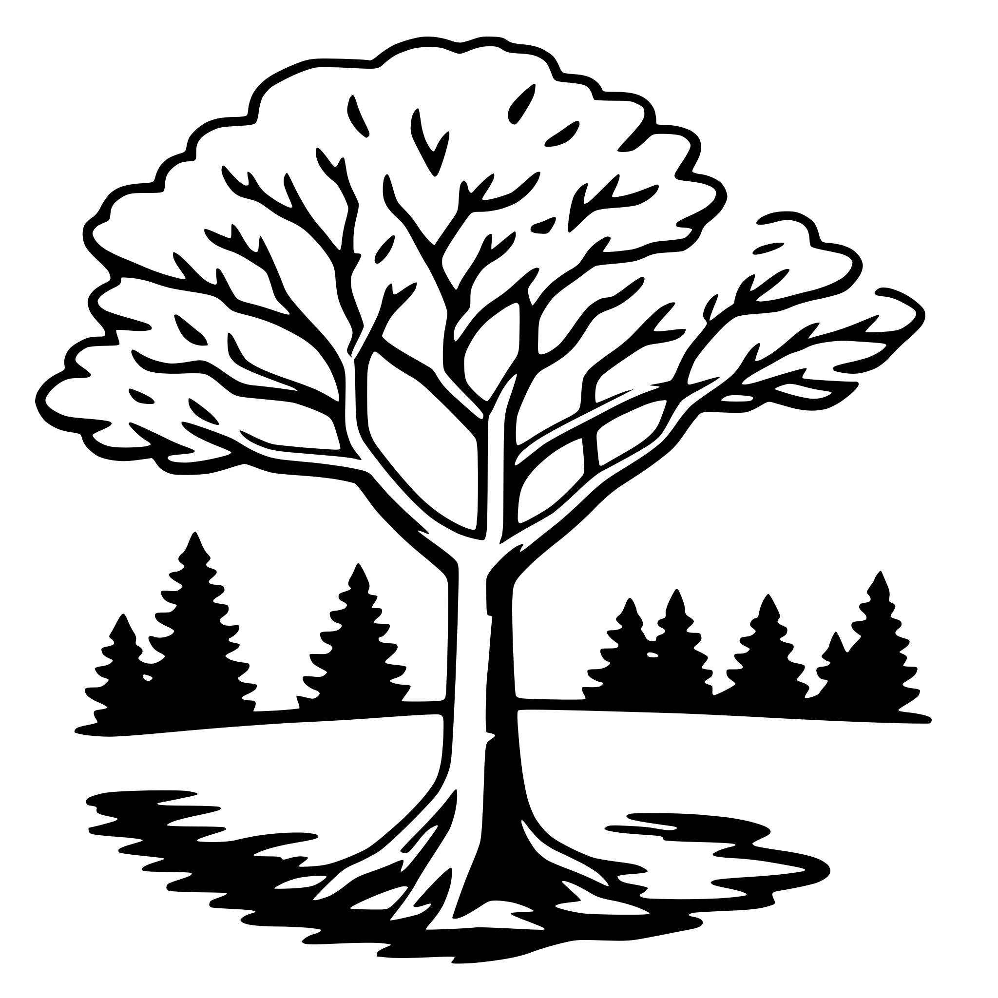 AI-generated SVG of 'tree branches'
