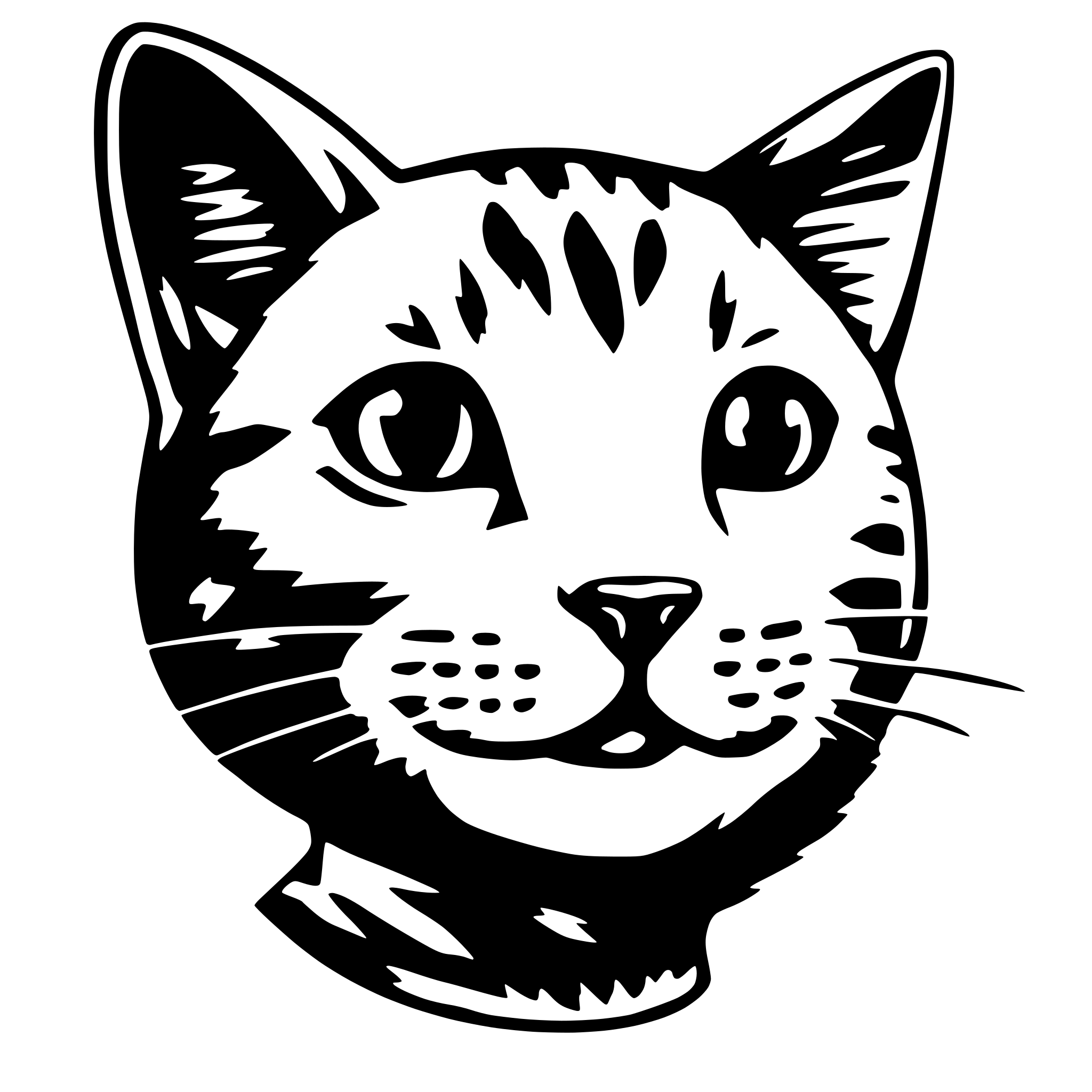 AI-generated SVG of 'Crie o rosto de um gato para ser utilizado como simbolo de uma marca infantil'