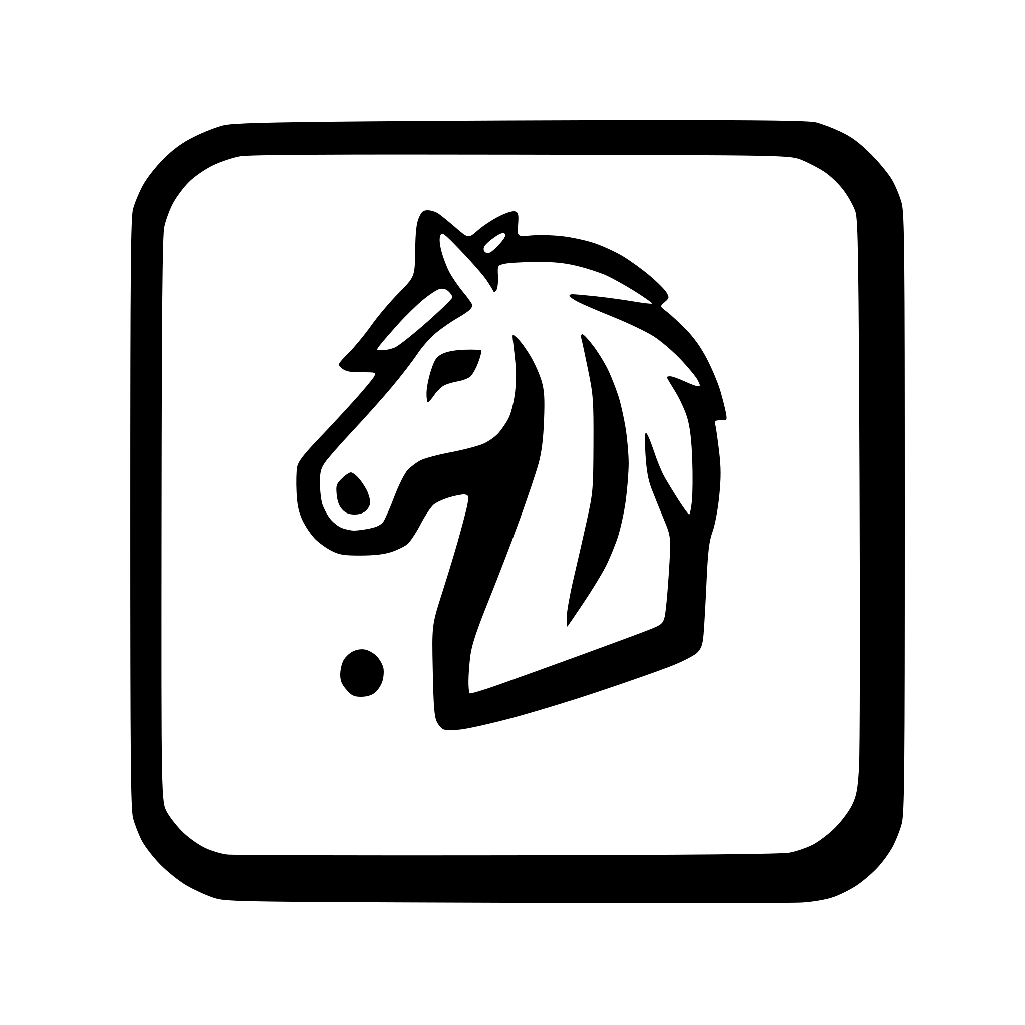 AI-generated SVG of a simple horse head in a pin