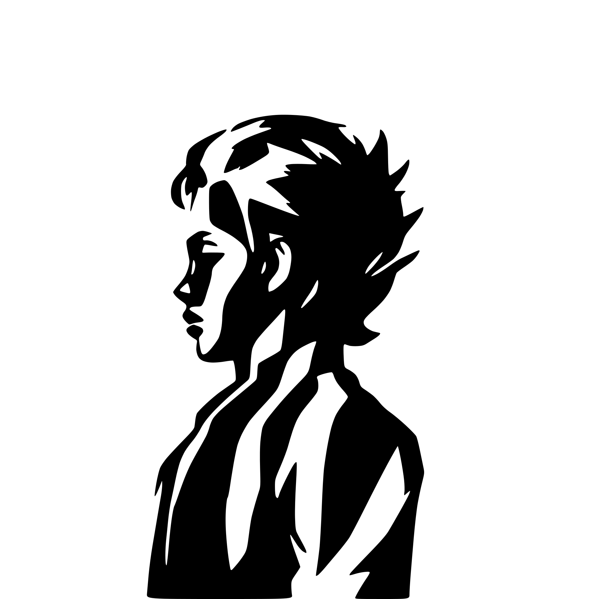 AI-generated SVG of a elvis hair silhouette, side