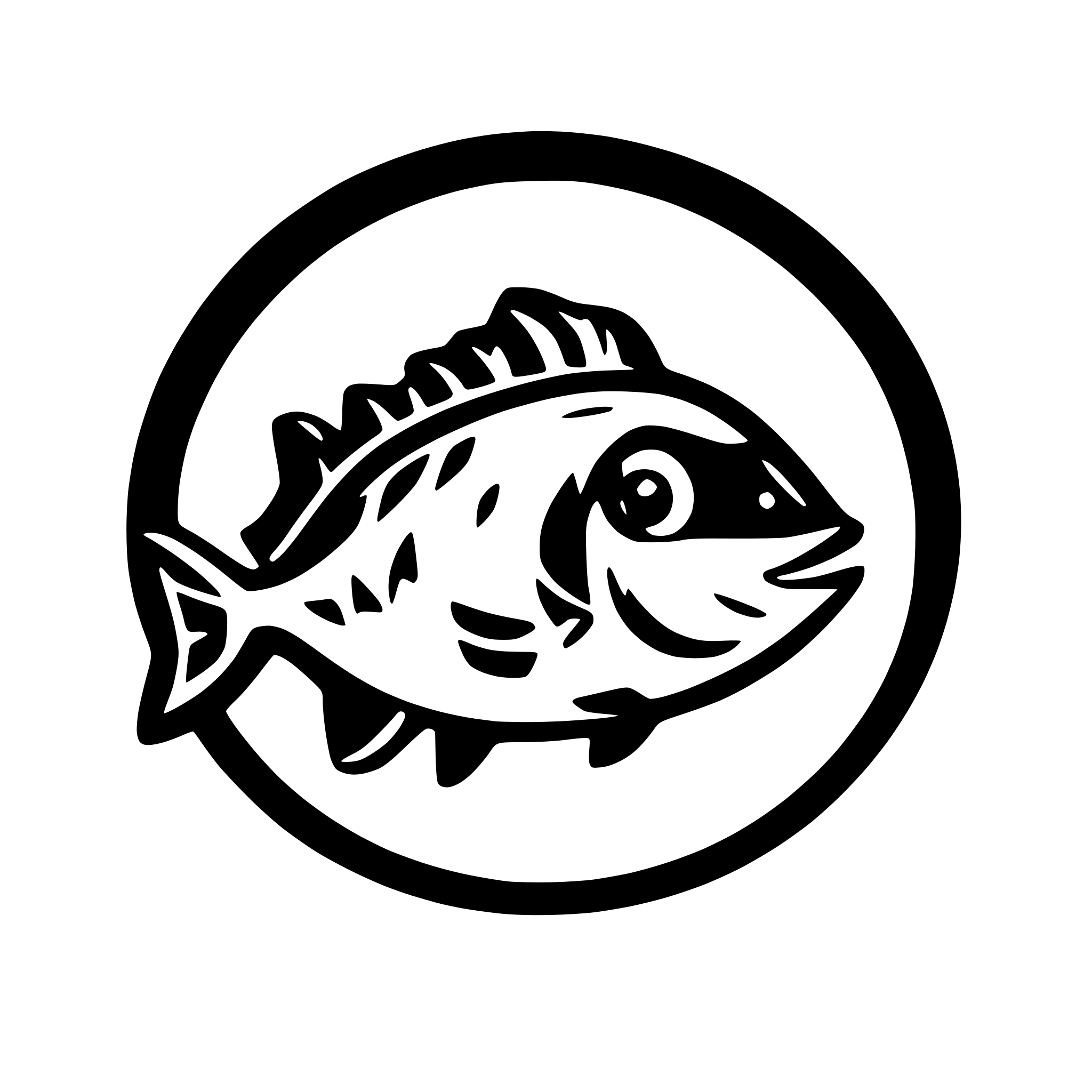 AI-generated SVG of a simple happy red snapper as logo