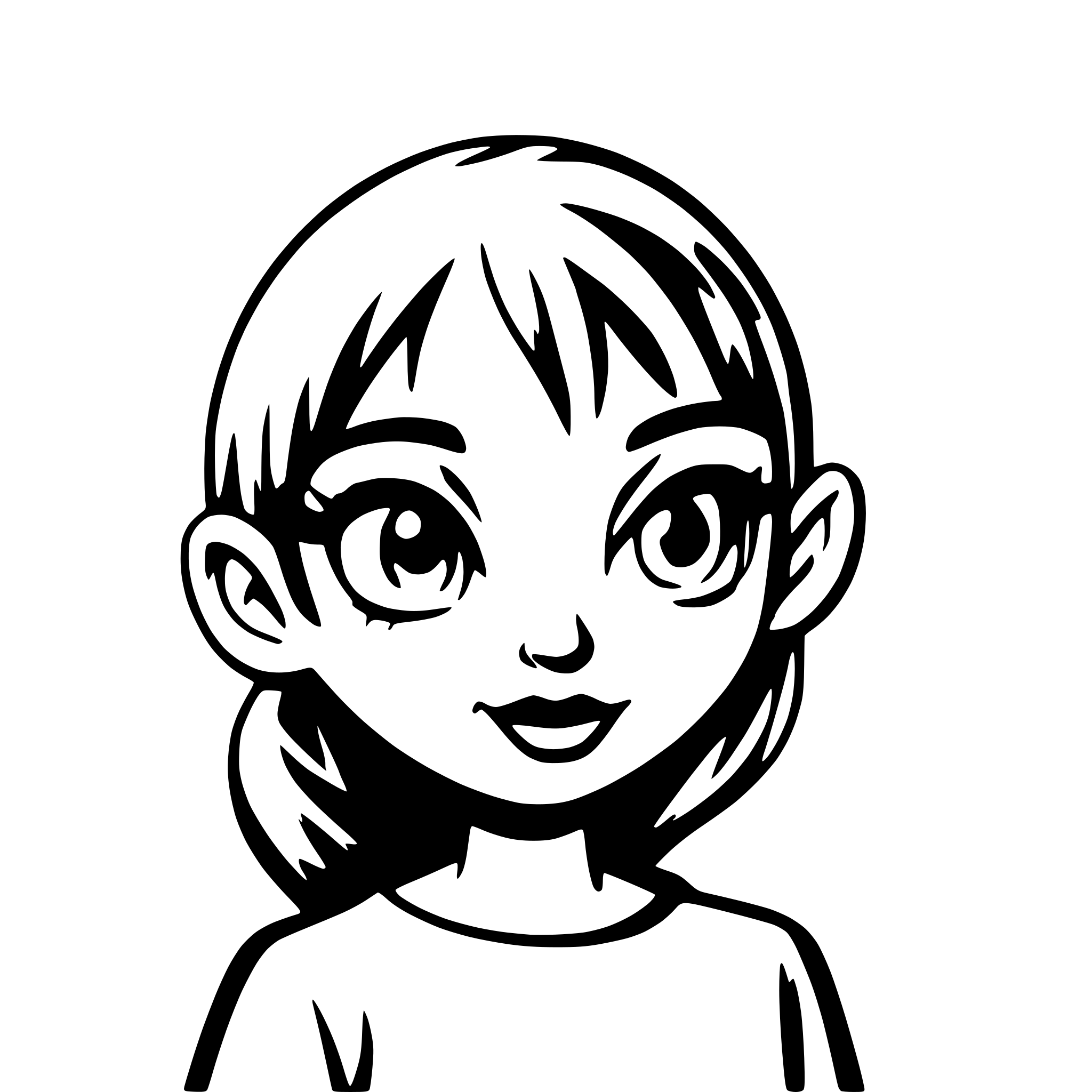 AI-generated SVG of a doe eyes cartoon