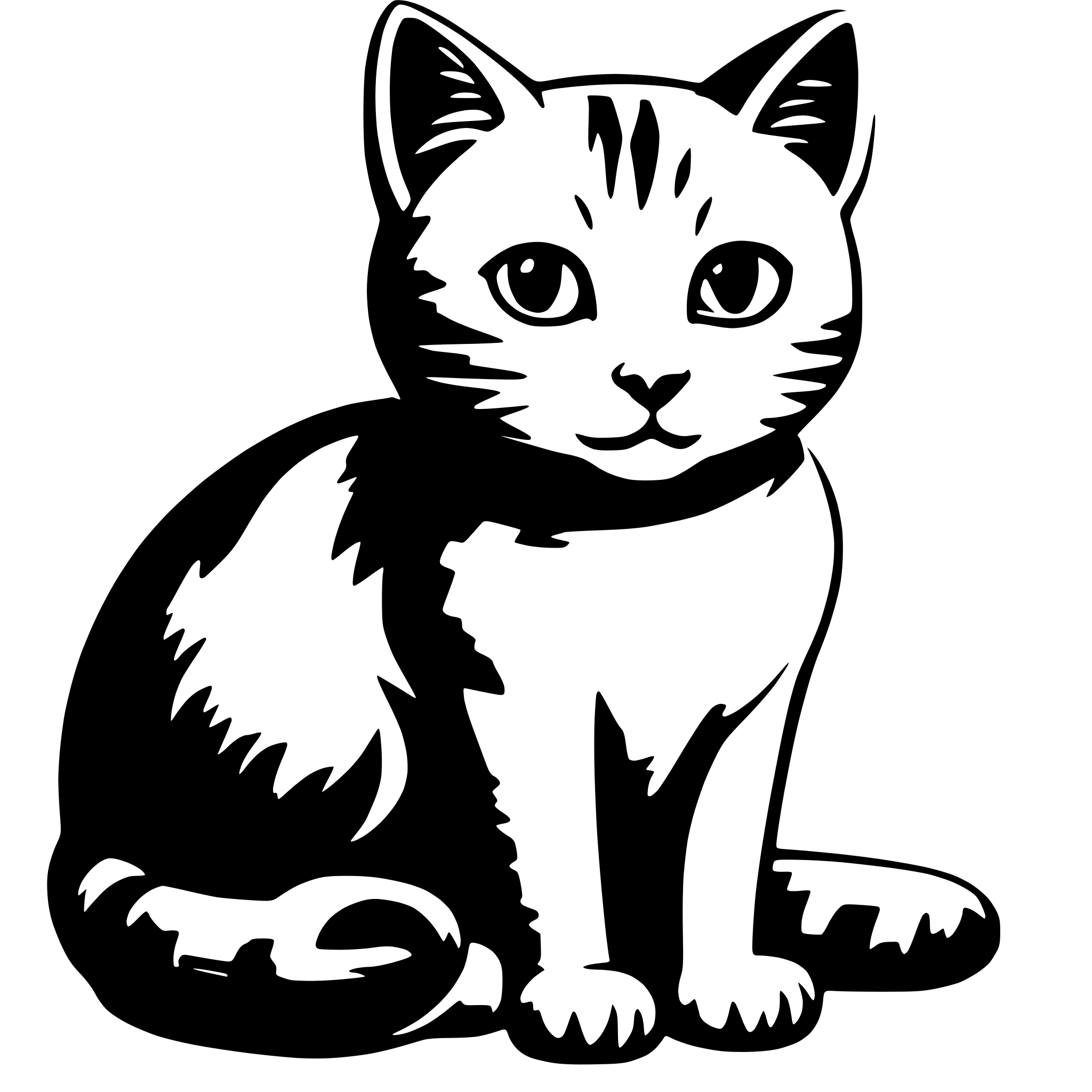 AI-generated SVG of 'cat'