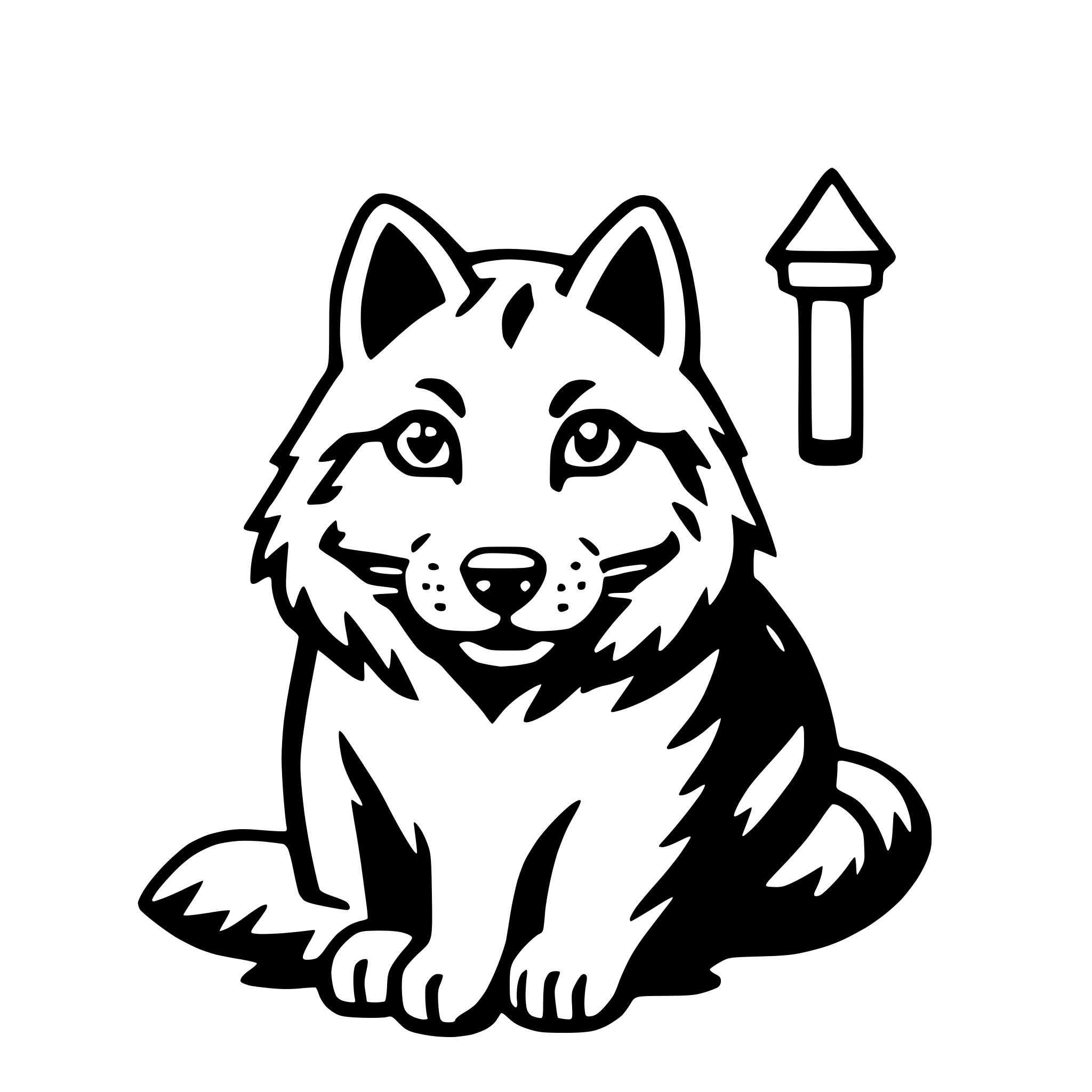 AI-generated SVG of a inari