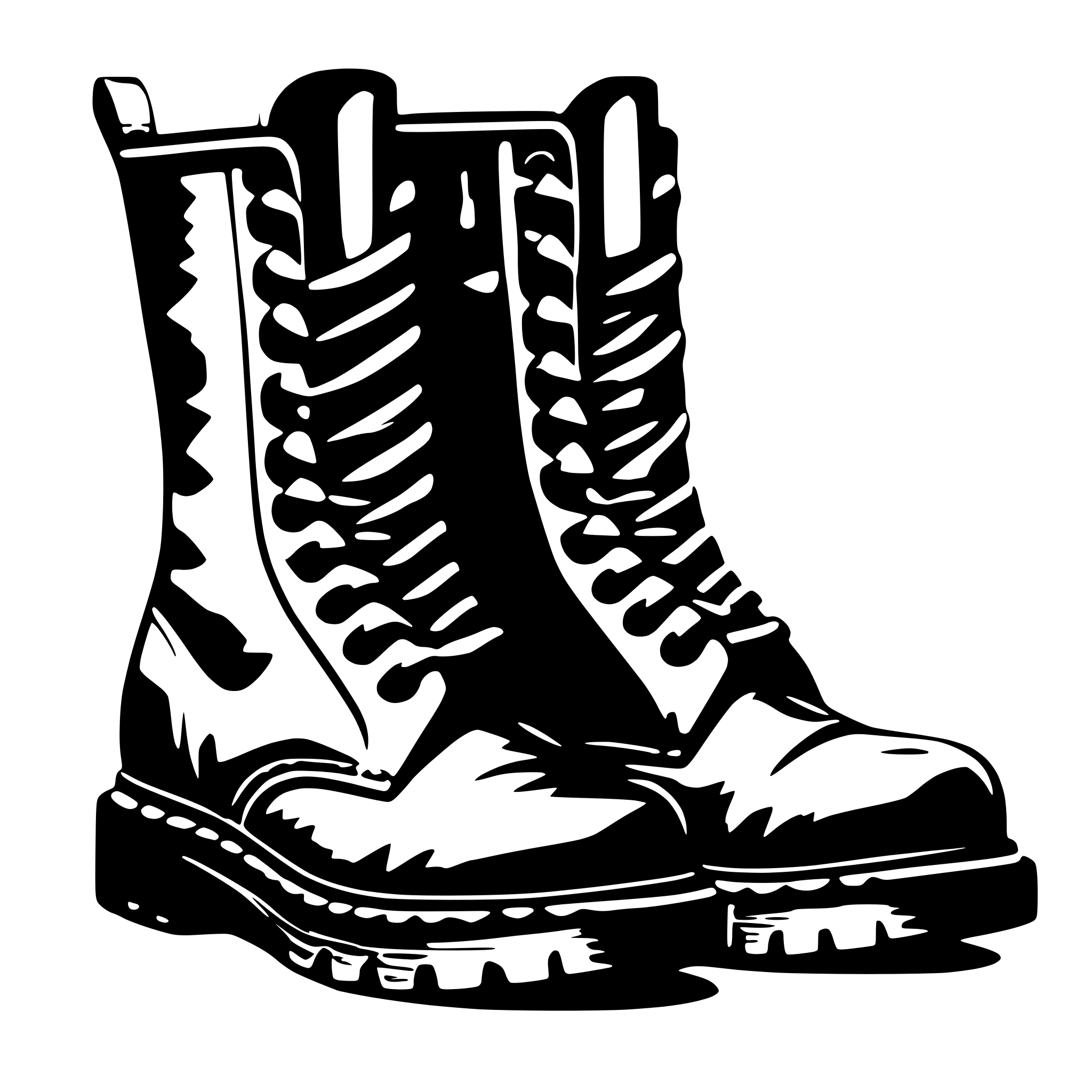 AI-generated SVG of a dr martens