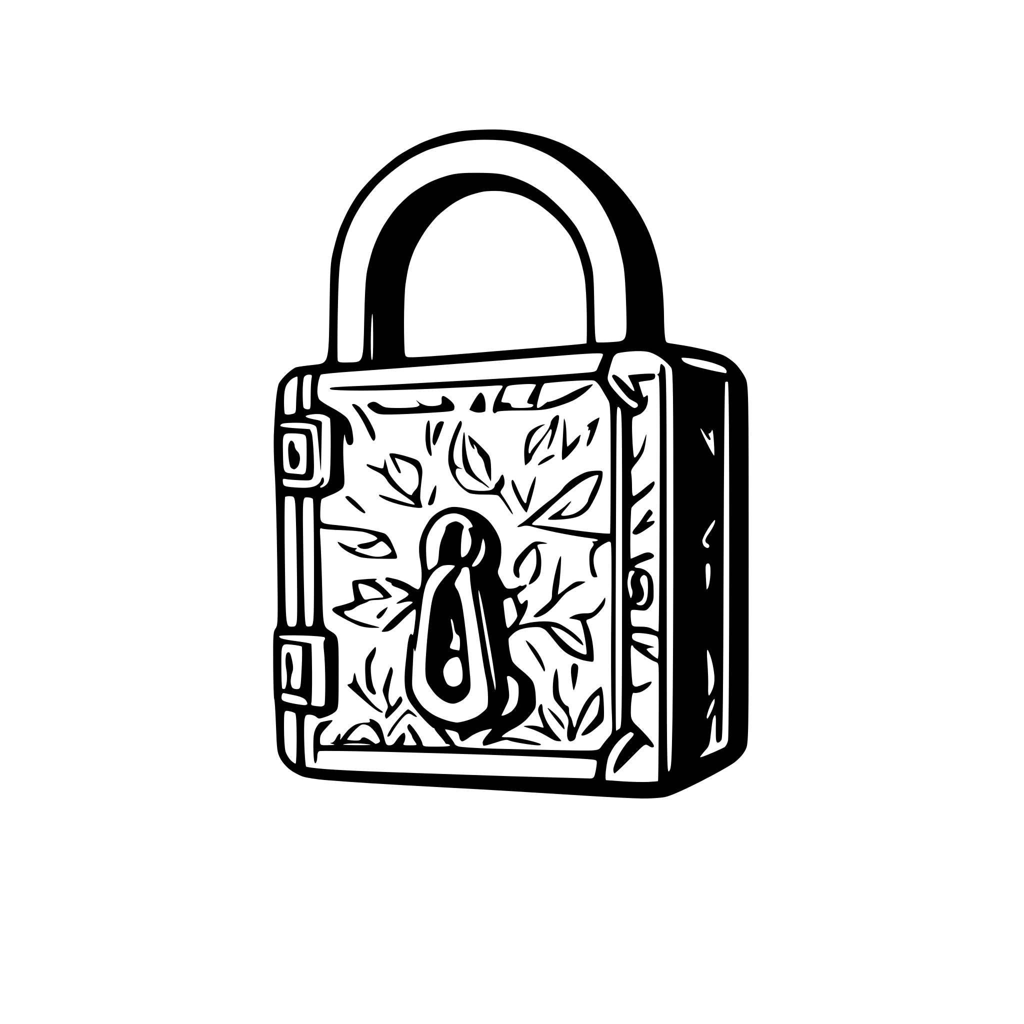 AI-generated SVG of a A ancient victorian lock.