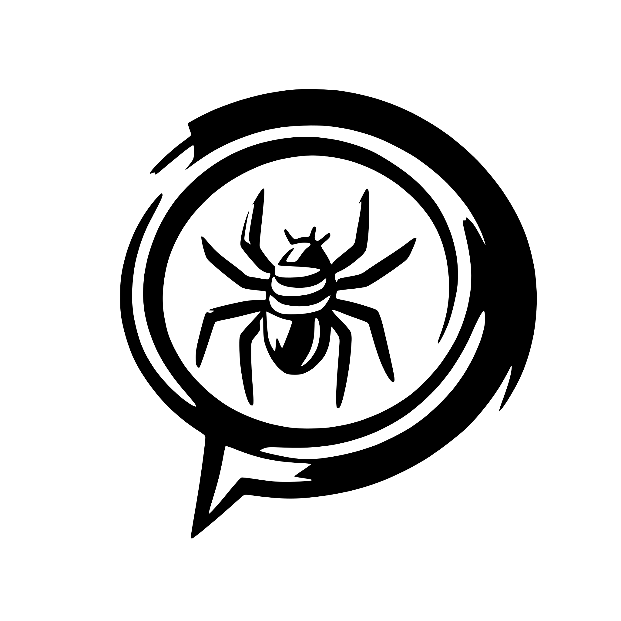 AI-generated SVG of a a spider in a web