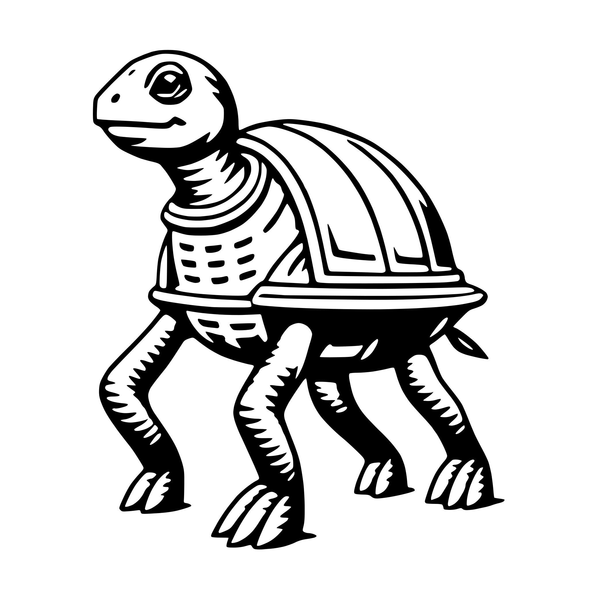 AI-generated SVG of a turtle with jetpack
