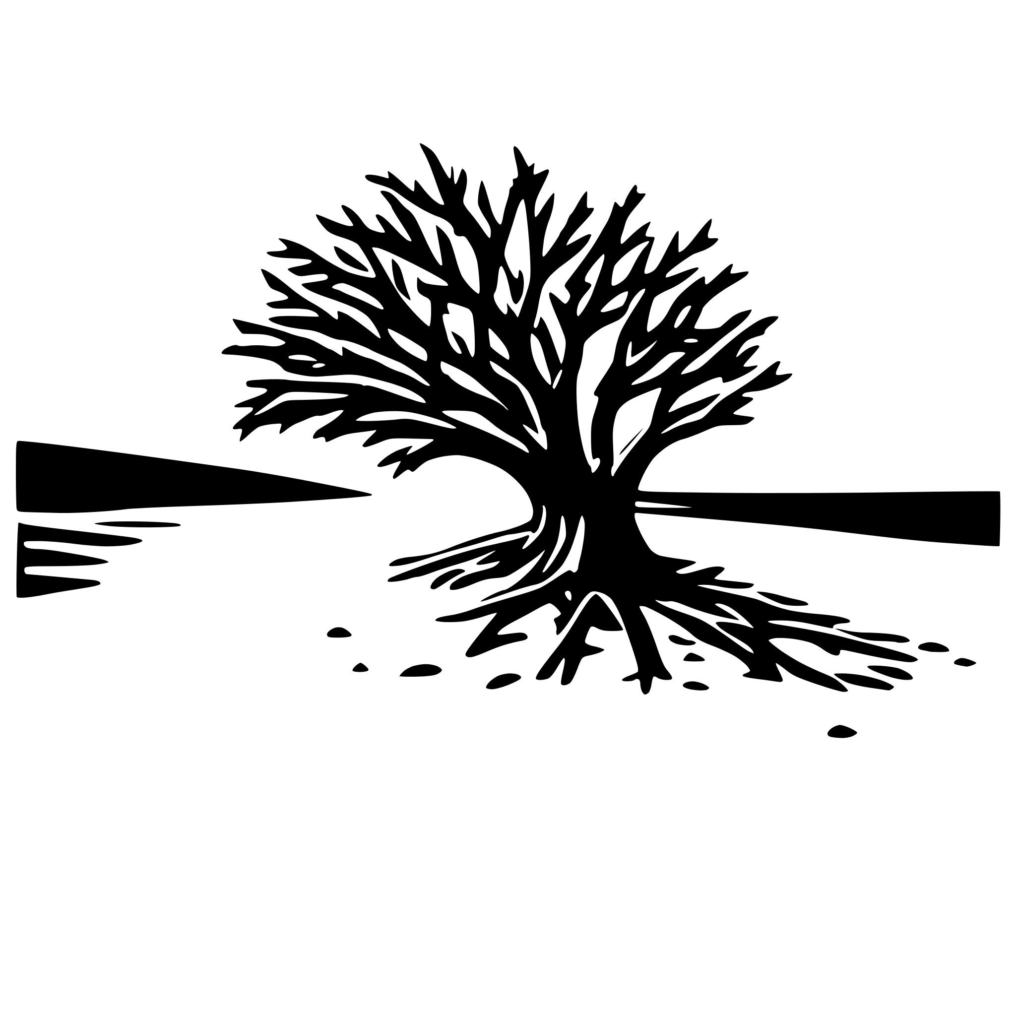 AI-generated SVG of a tumbleweed thick lines arch branches