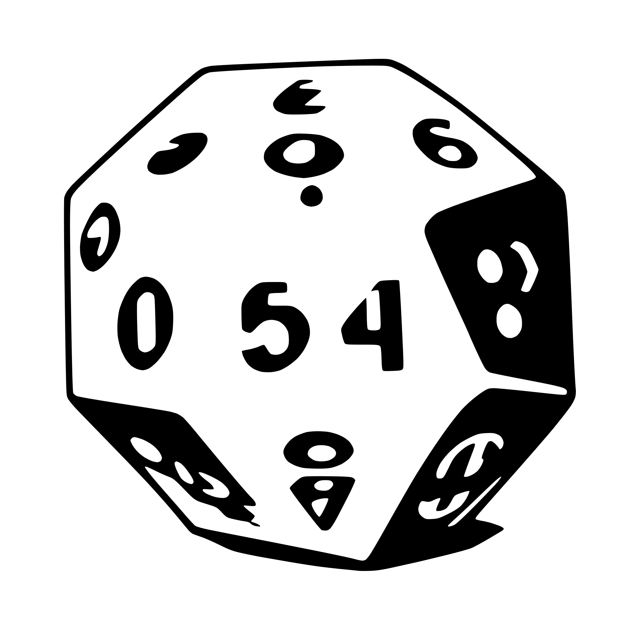AI-generated SVG of a 20 sided dice