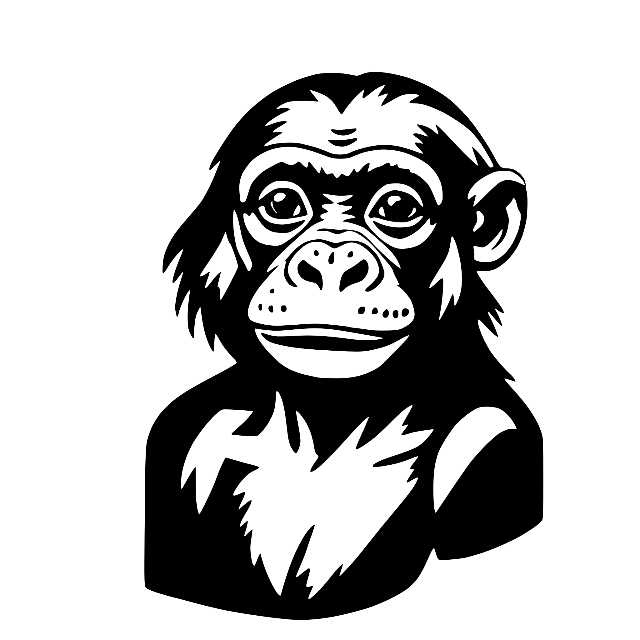 AI-generated SVG of 'bonobo'