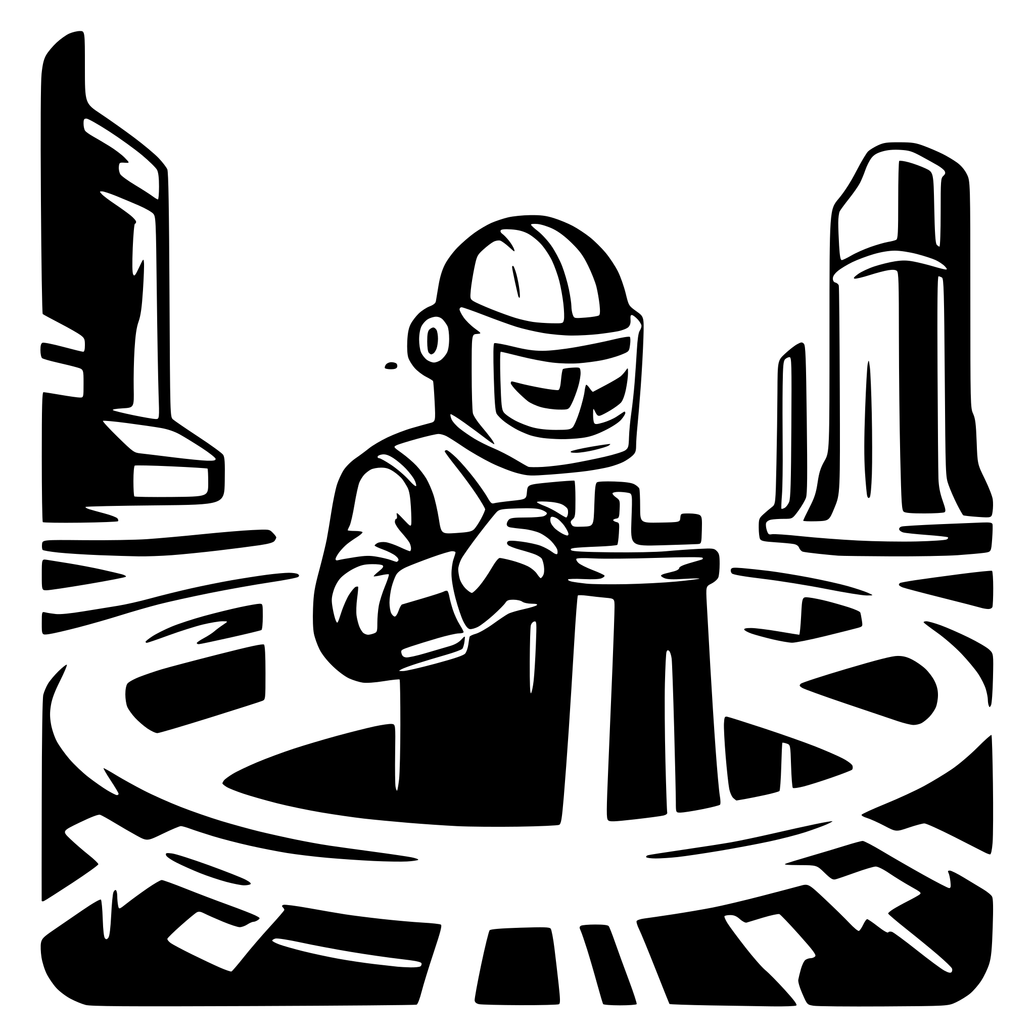 AI-generated SVG of 'Welder welding the letters JV'
