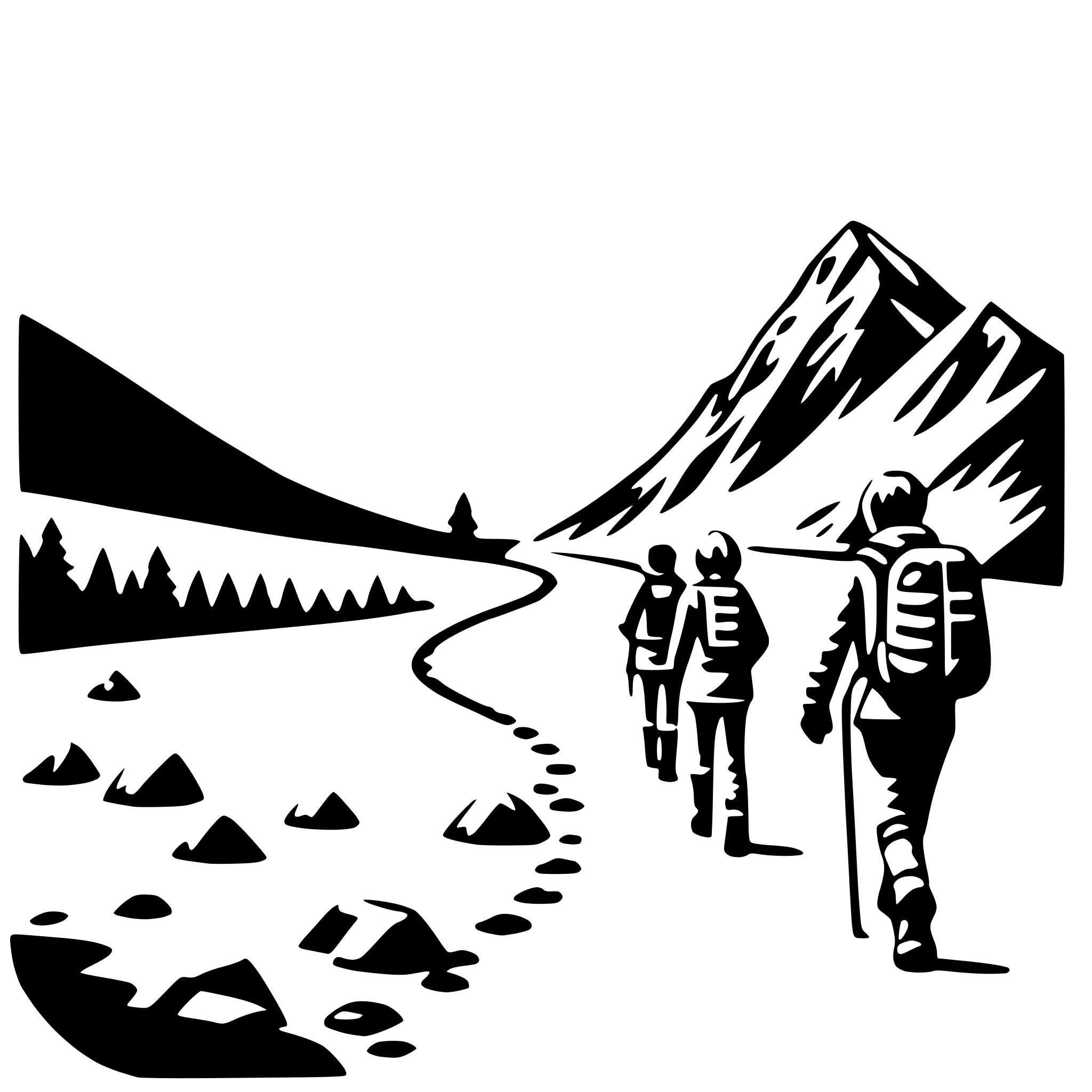 AI-generated SVG of a glacier hiking adventure