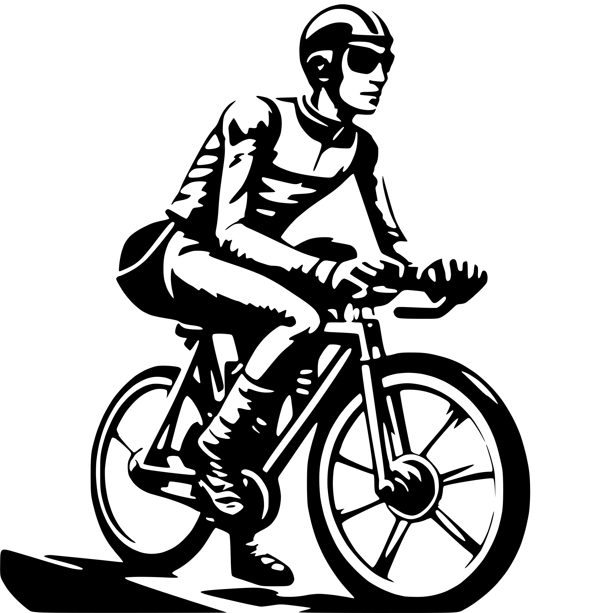 AI-generated SVG of a A cyclist on a racingbike