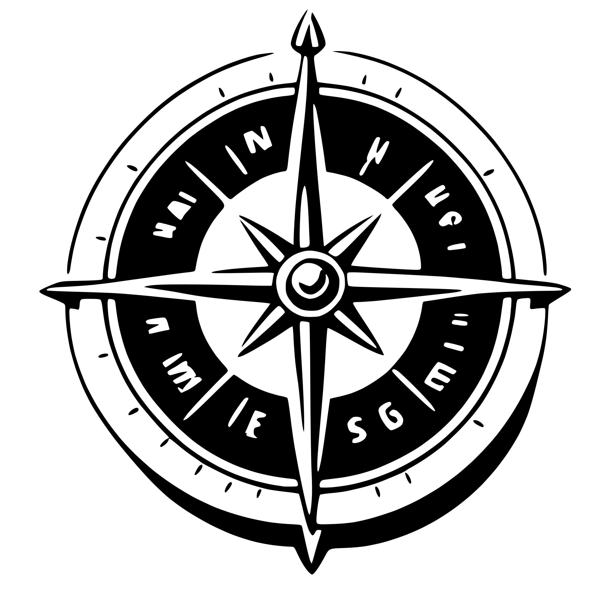 AI-generated SVG of a nature compass