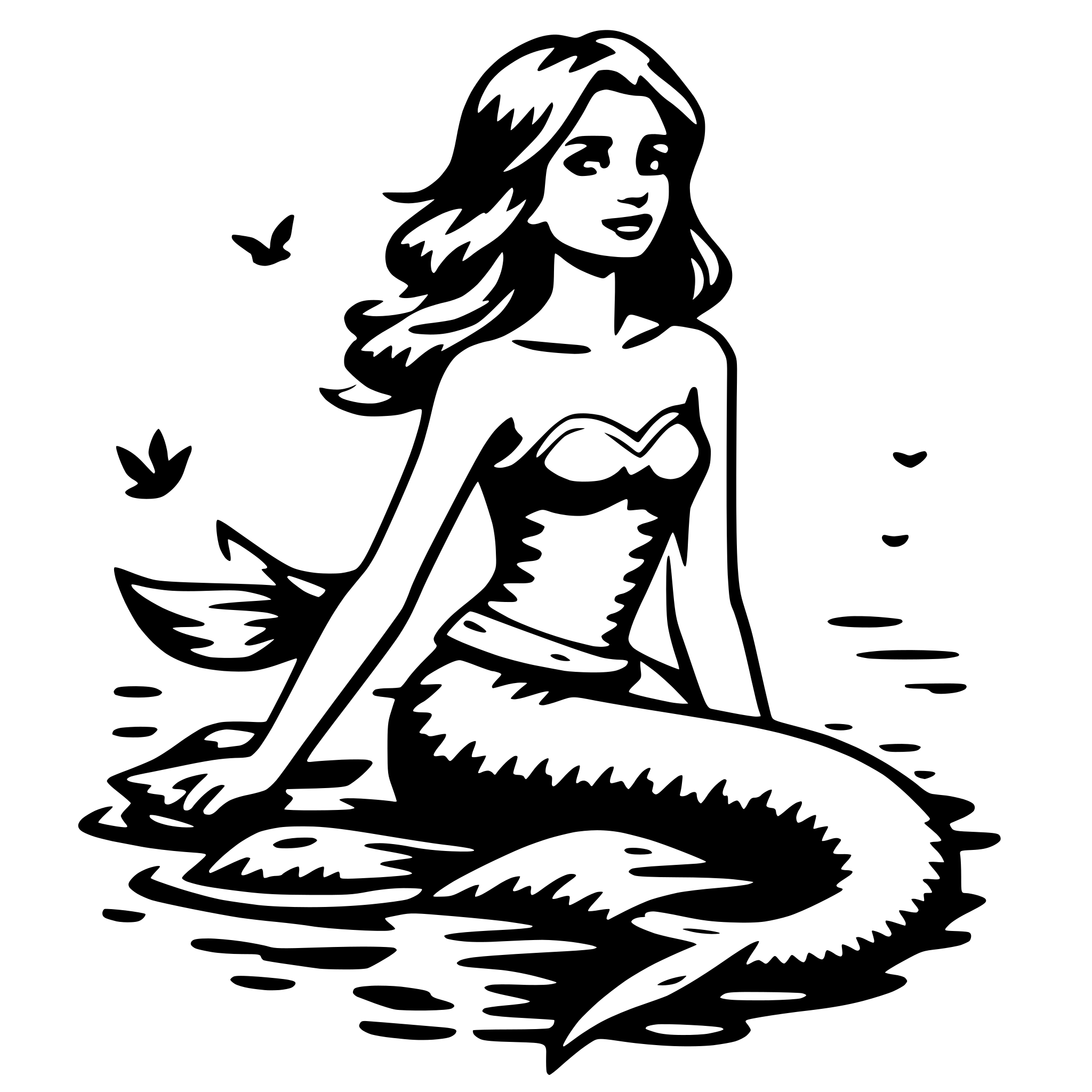 AI-generated SVG of 'mermaid'