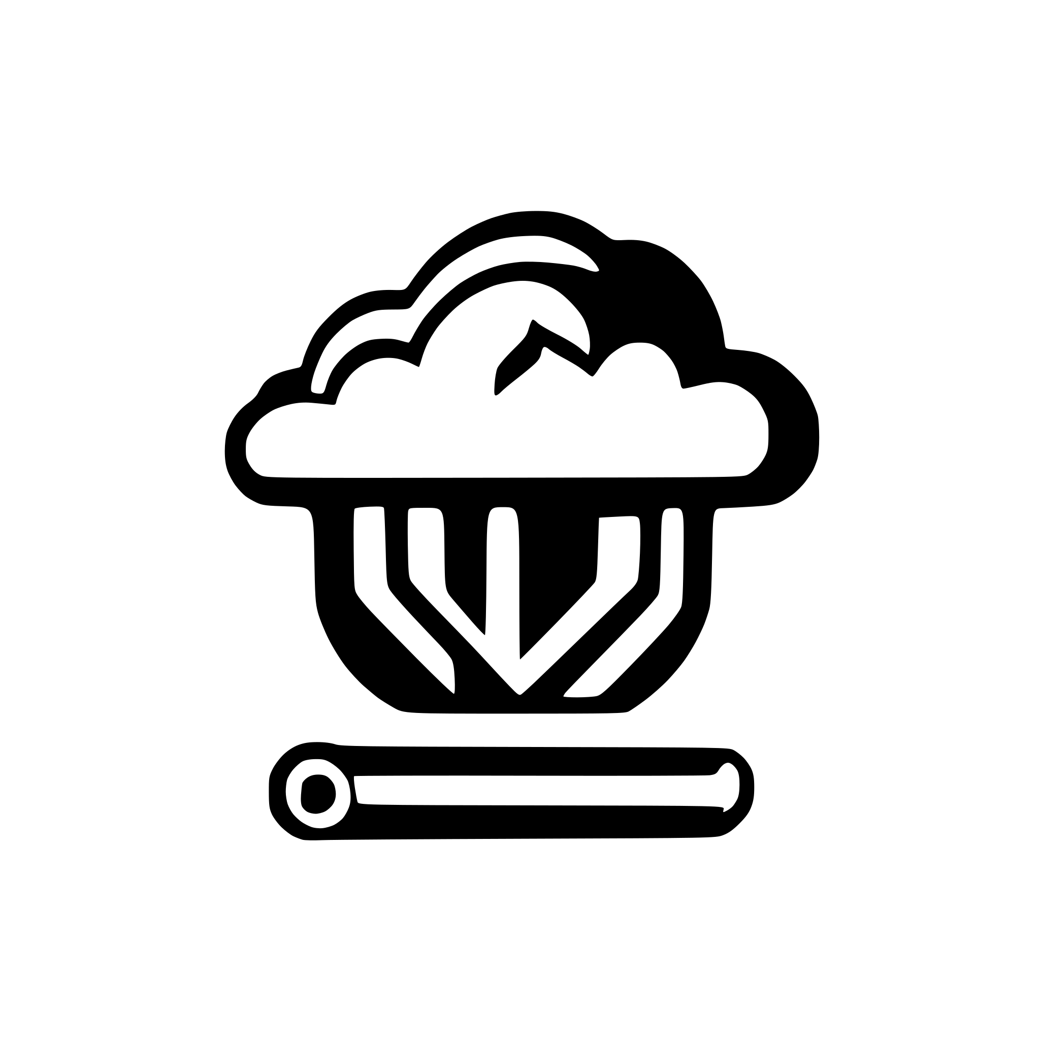 AI-generated SVG of a cloud in documents and there is text that is "DocsHub" under the cloud